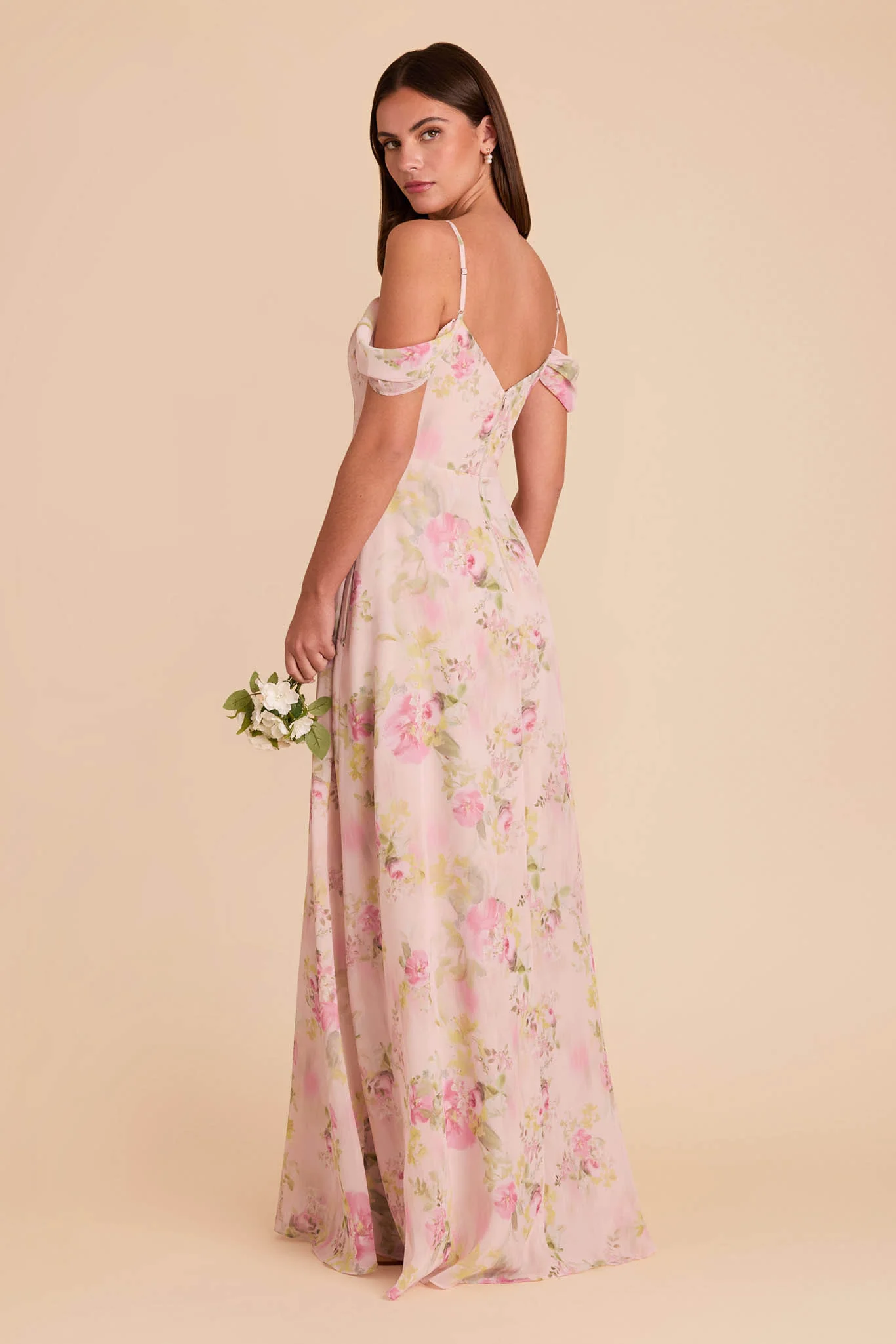 Devin Chiffon Dress - Vintage Pink Floral - Image 4