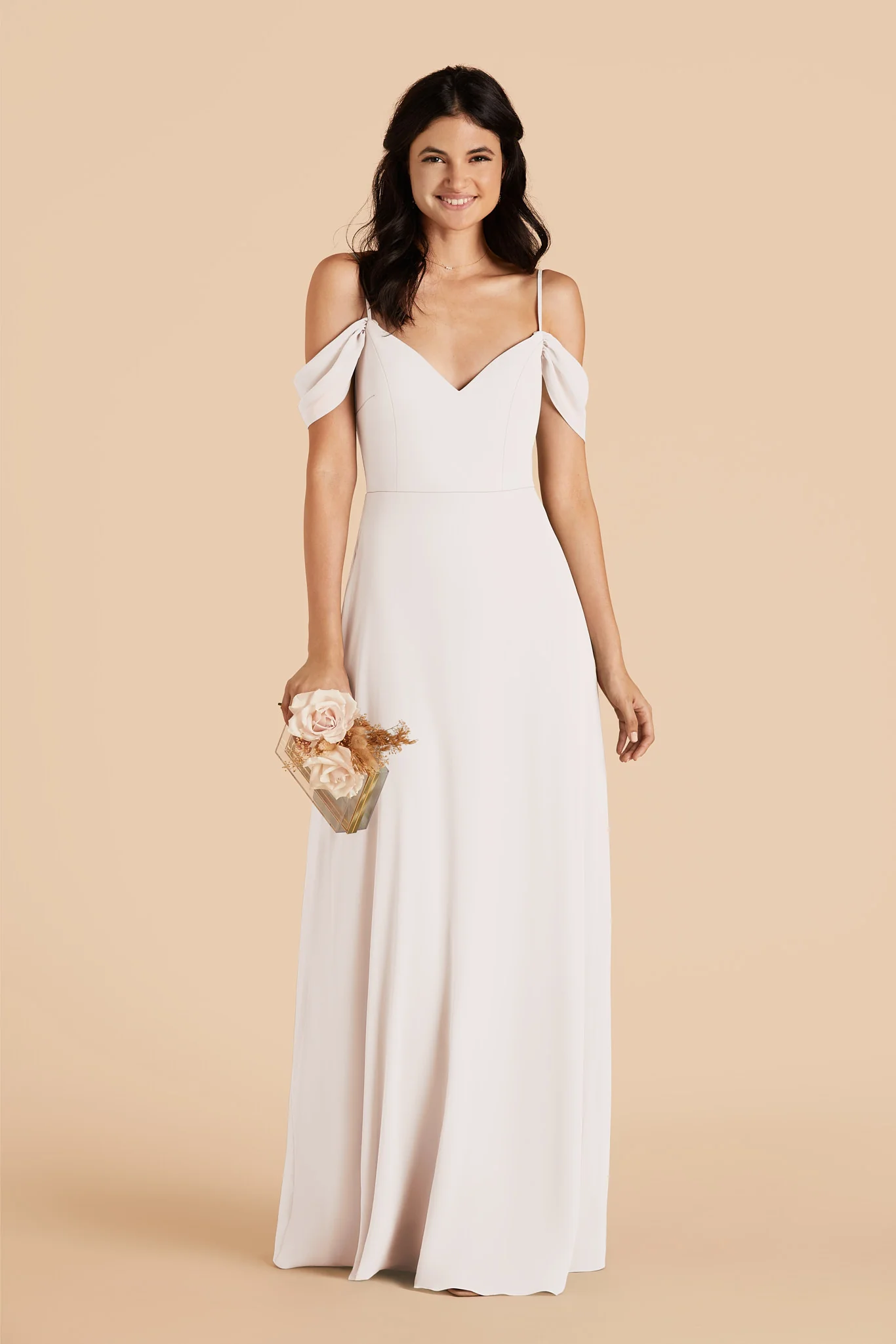 Devin Chiffon Dress - White