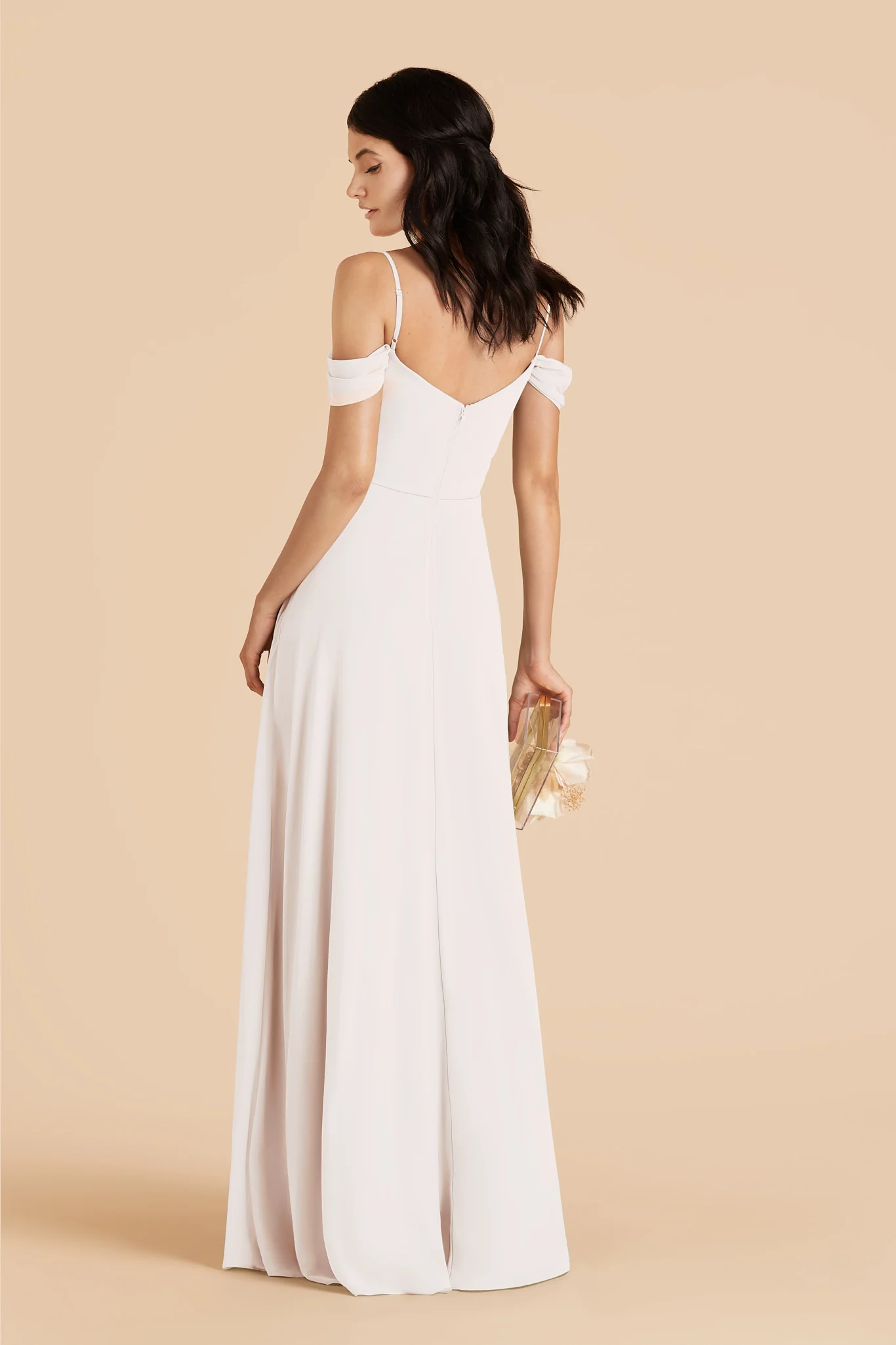 Devin Chiffon Dress - White - Image 3