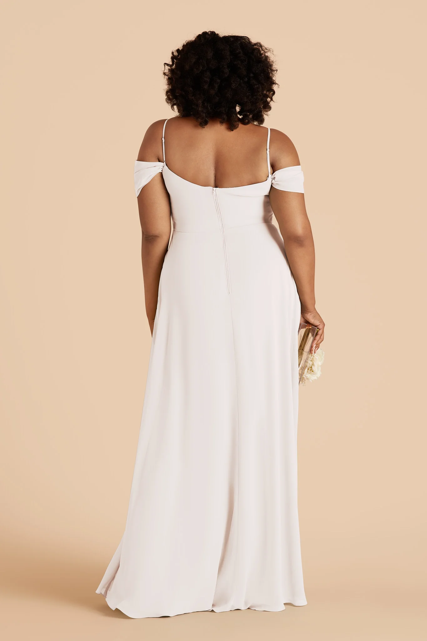 Devin Chiffon Dress - White - Image 4