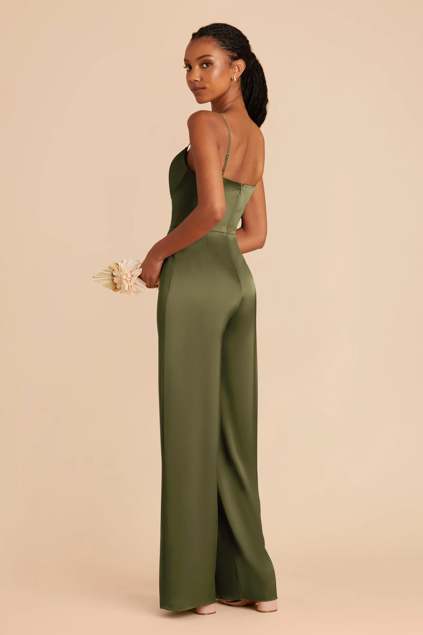Donna Matte Satin Jumpsuit - Martini - Image 4