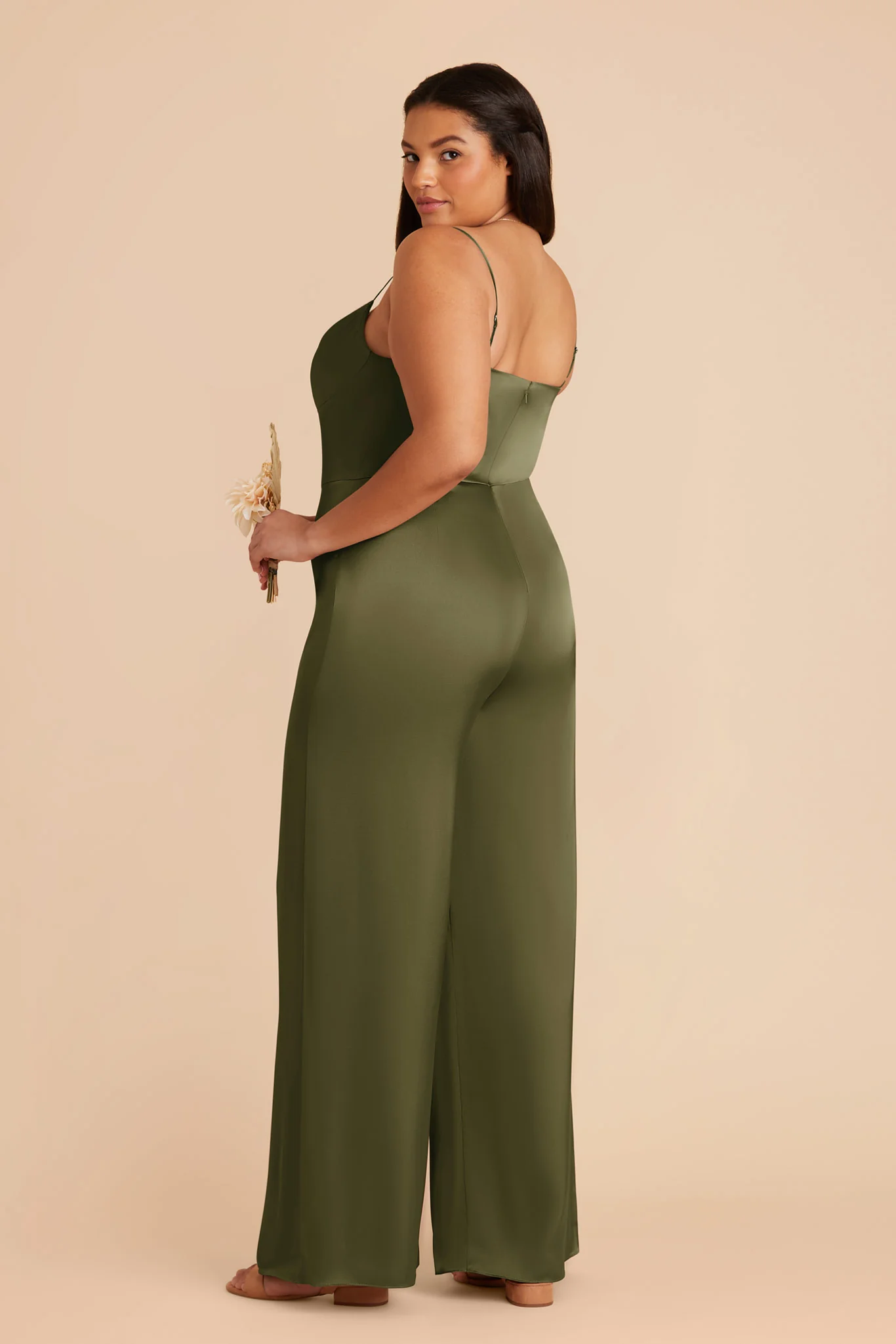 Donna Matte Satin Jumpsuit - Martini - Image 7