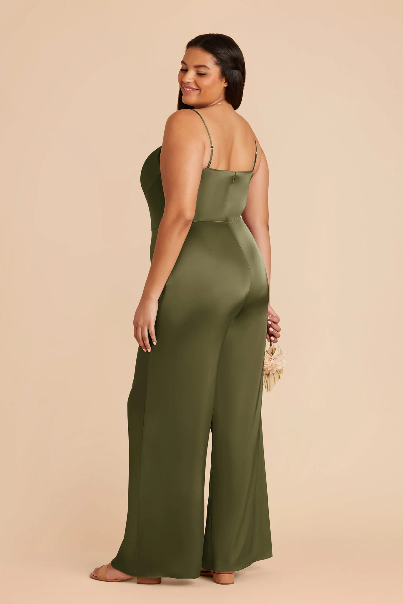 Donna Matte Satin Jumpsuit - Martini - Image 8