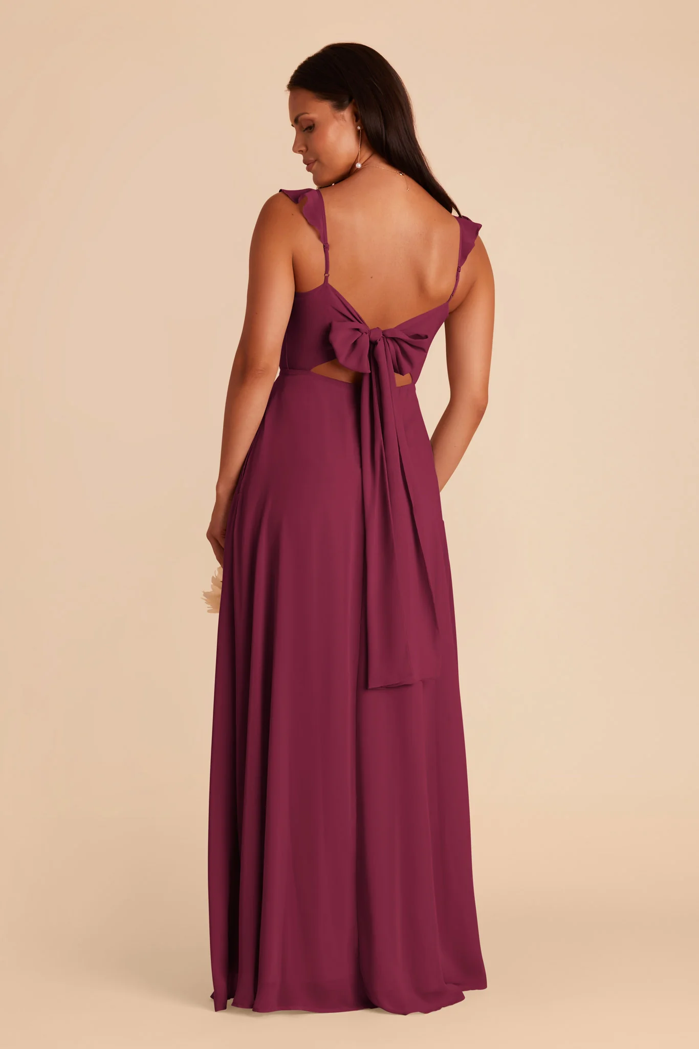 Doris Chiffon Dress - Berry - Image 5