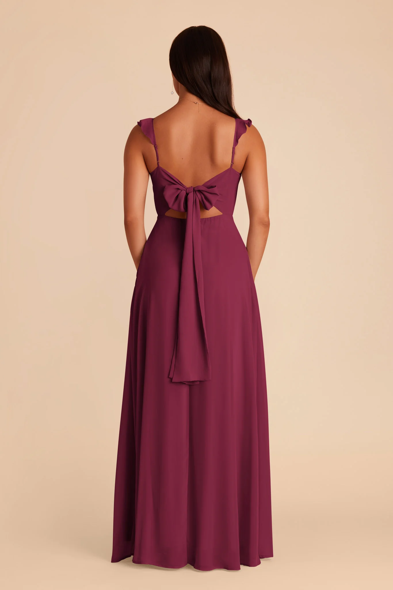 Doris Chiffon Dress - Berry - Image 6