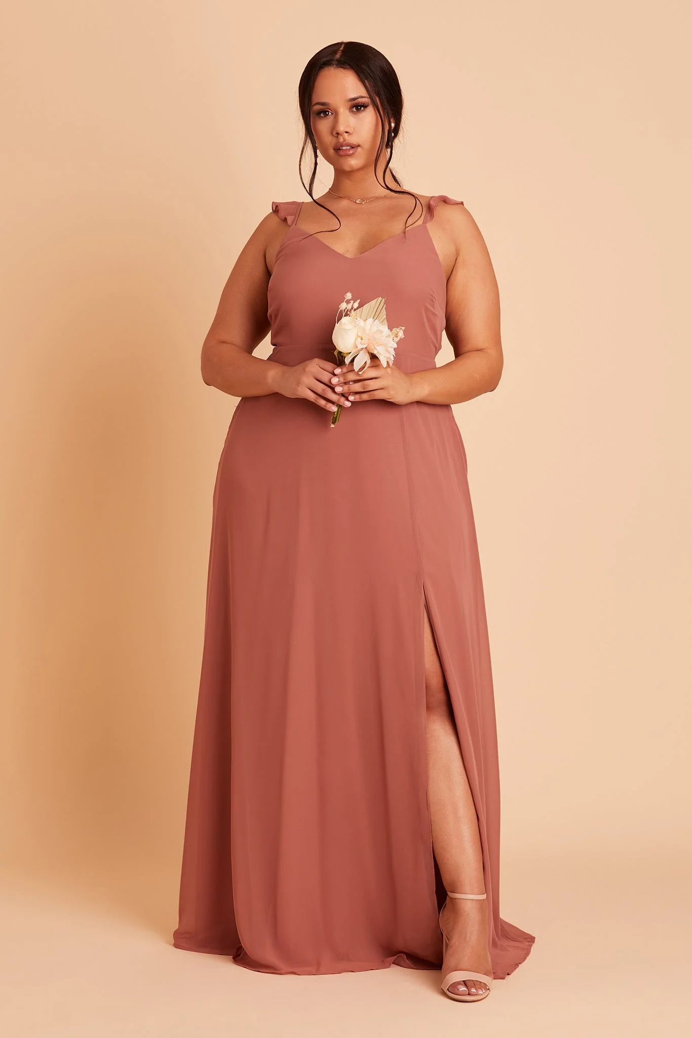 Doris Chiffon Dress - Desert Rose - Image 3