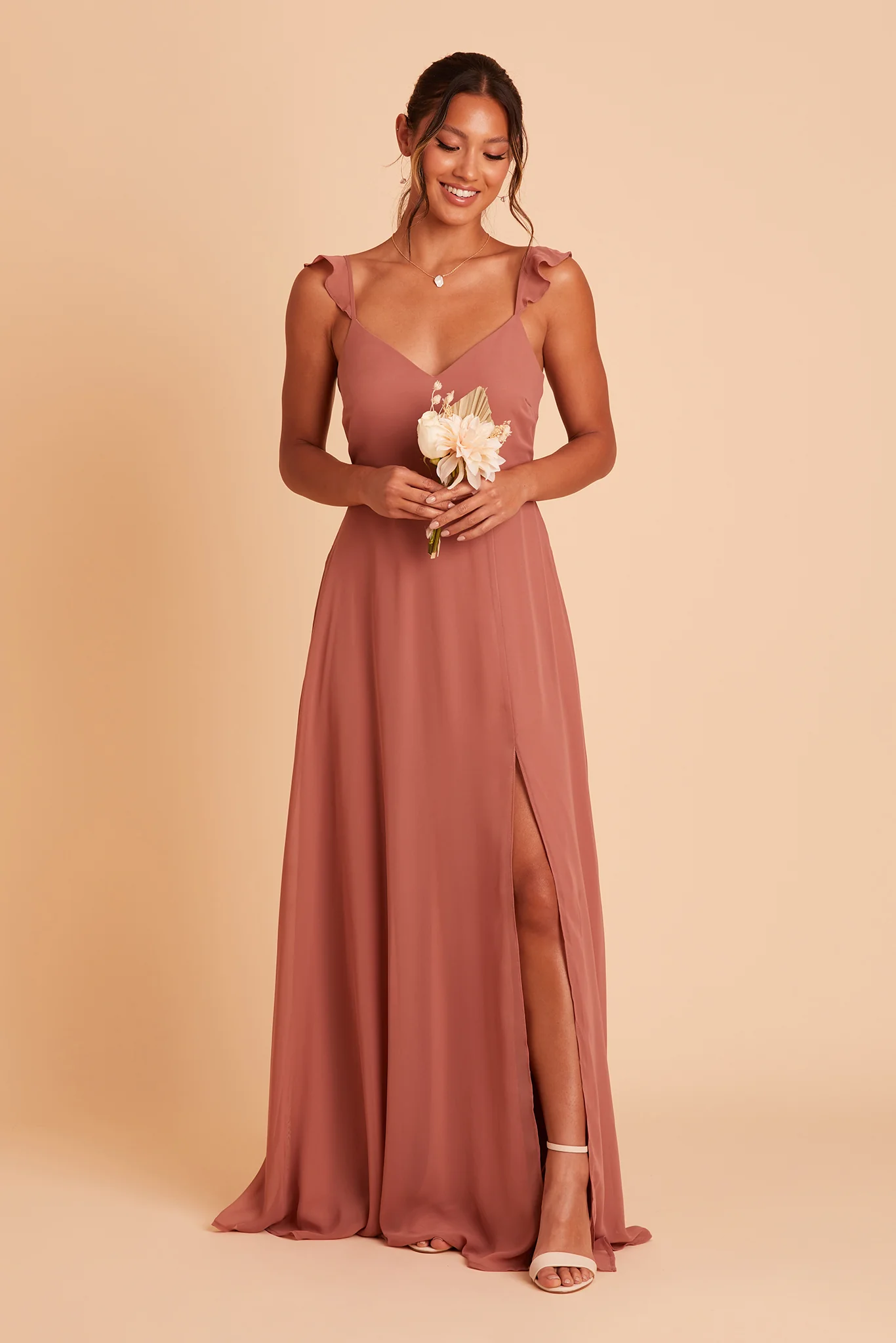 Doris Chiffon Dress - Desert Rose - Image 4