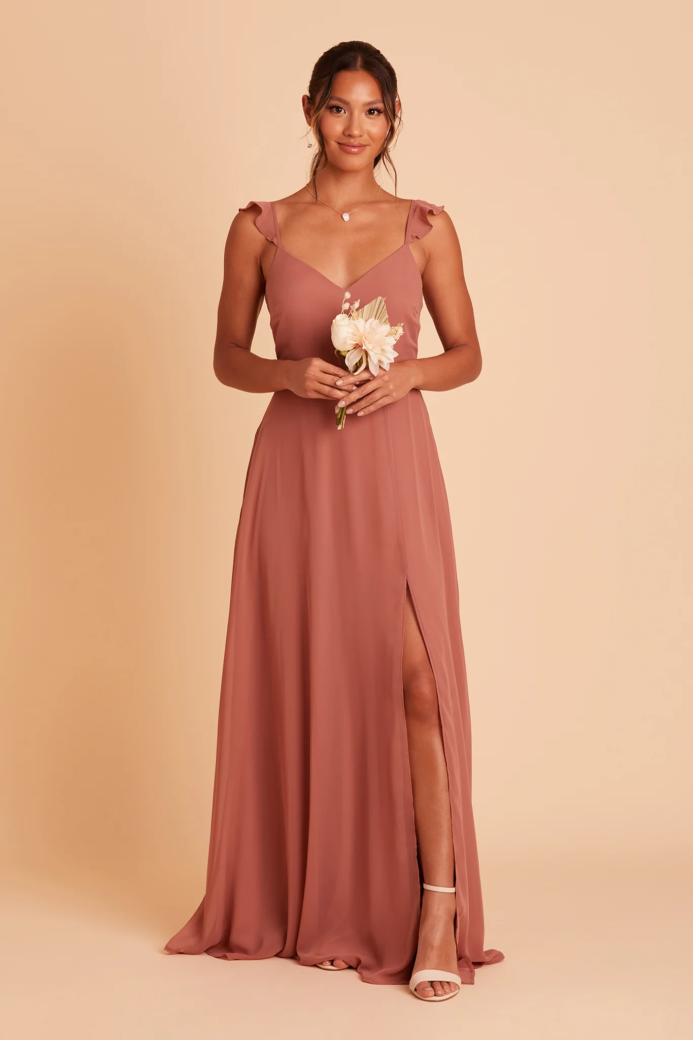 Doris Chiffon Dress - Desert Rose - Image 6