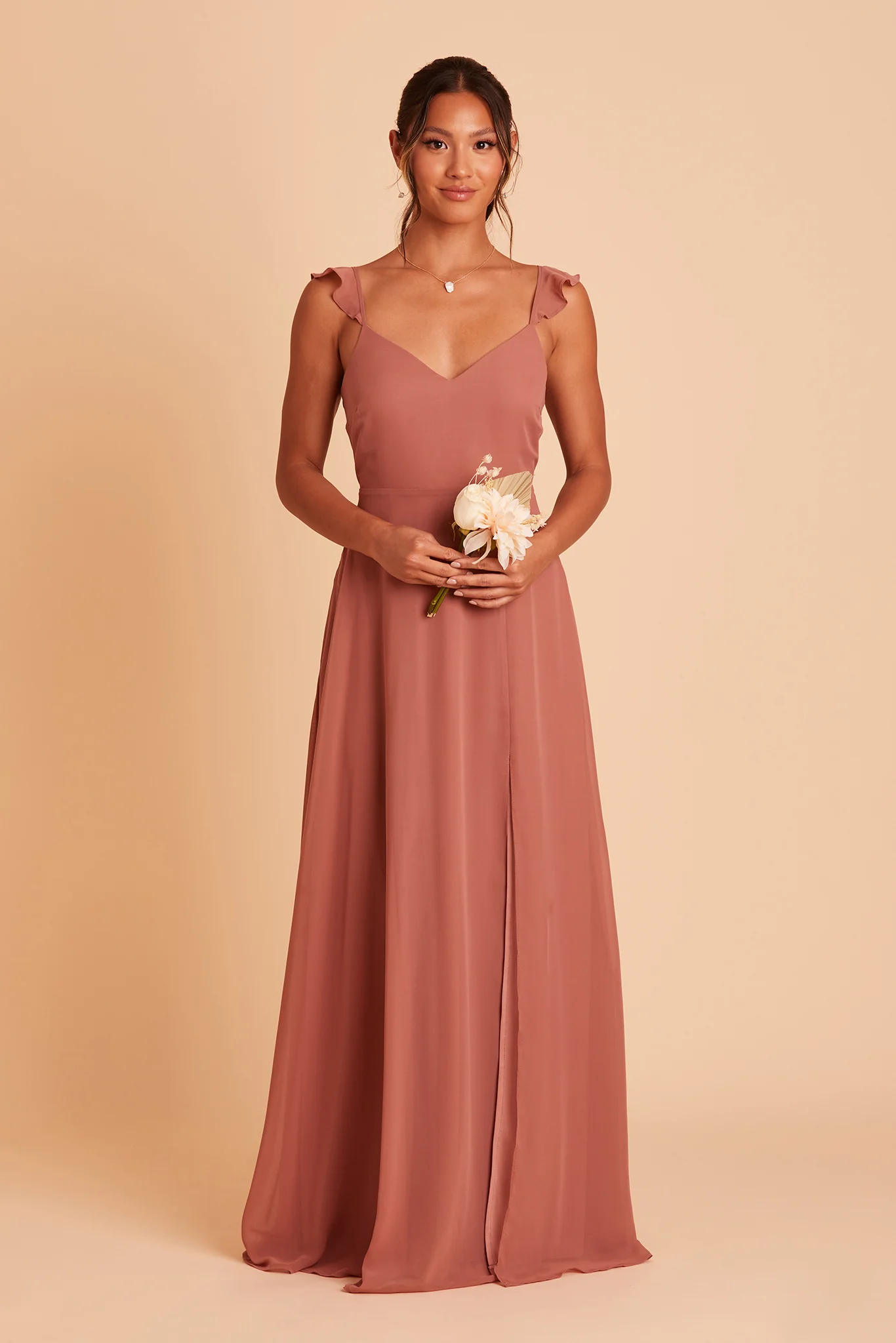 Doris Chiffon Dress - Desert Rose - Image 8