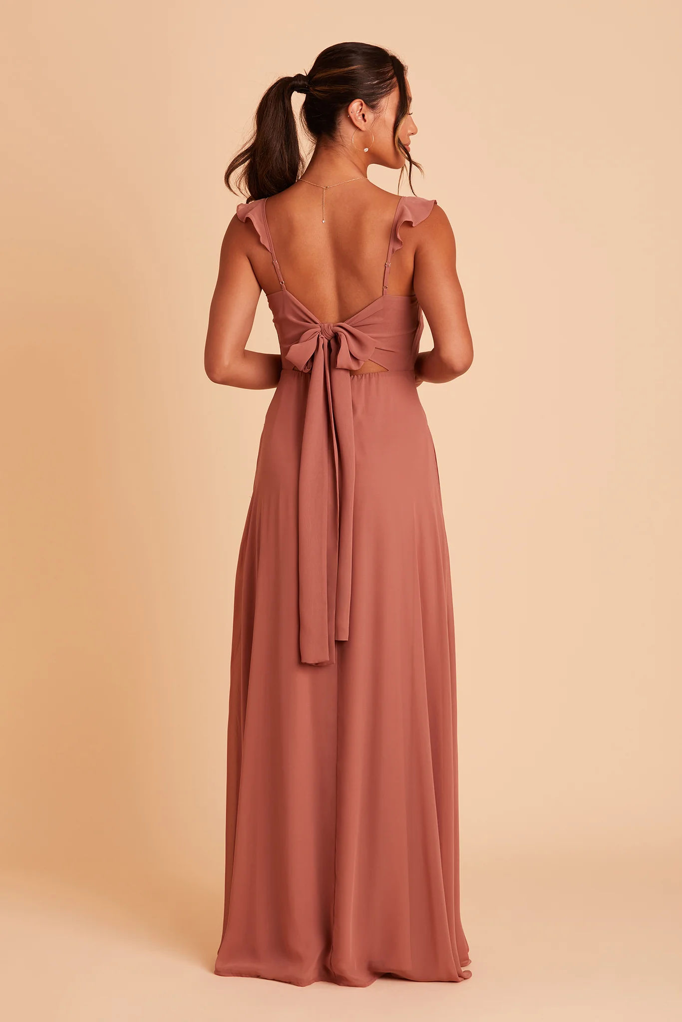 Doris Chiffon Dress - Desert Rose - Image 9