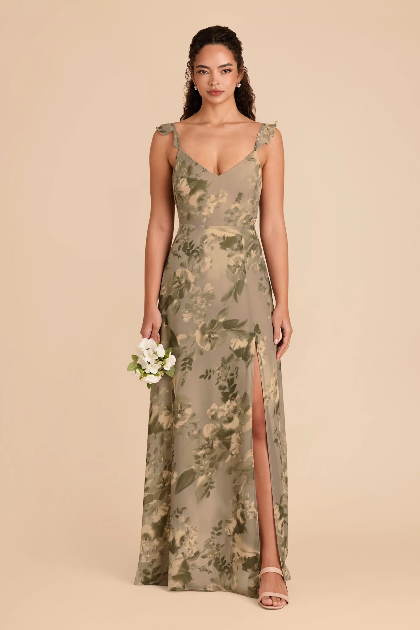 Doris Chiffon Dress - Doe Painted Botanics
