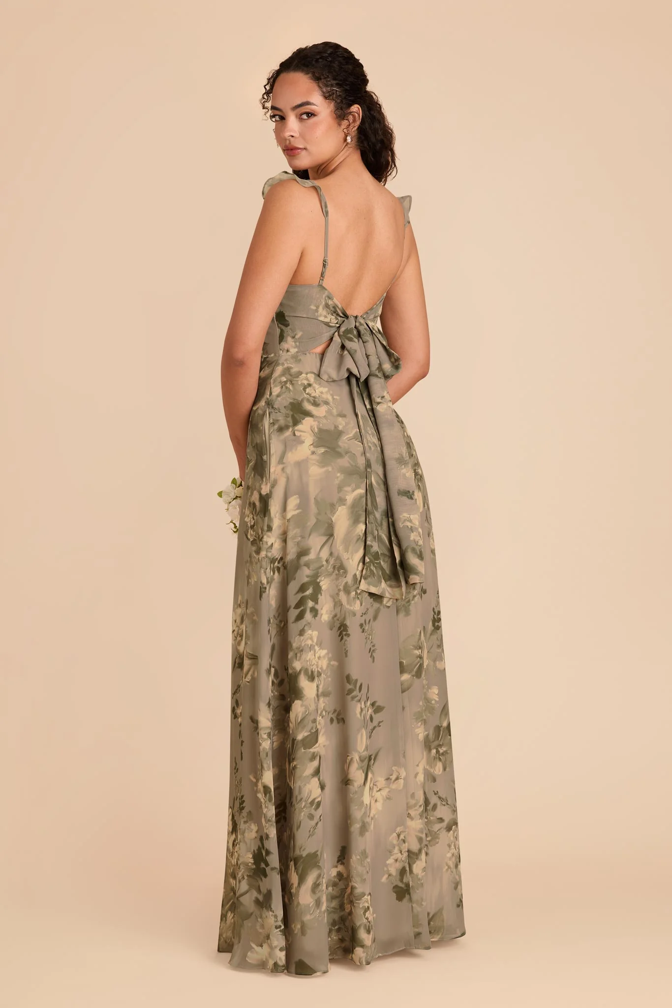 Doris Chiffon Dress - Doe Painted Botanics - Image 3
