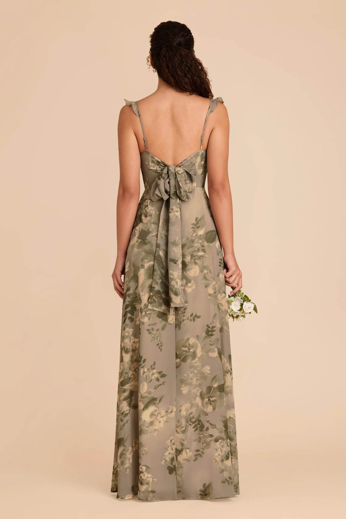 Doris Chiffon Dress - Doe Painted Botanics - Image 4