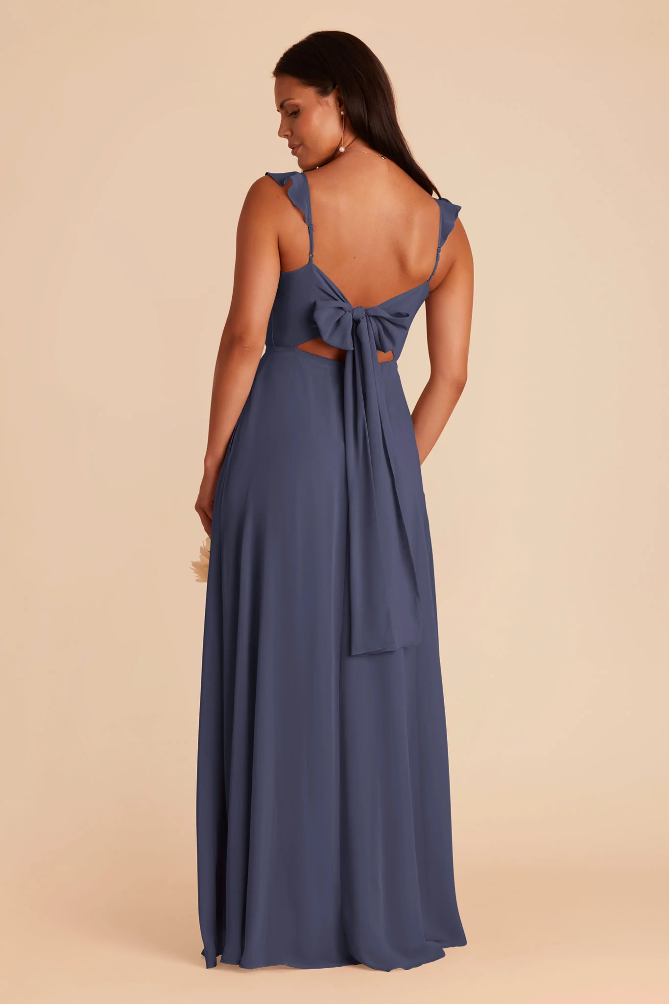 Doris Chiffon Dress - Dusk Blue - Image 5