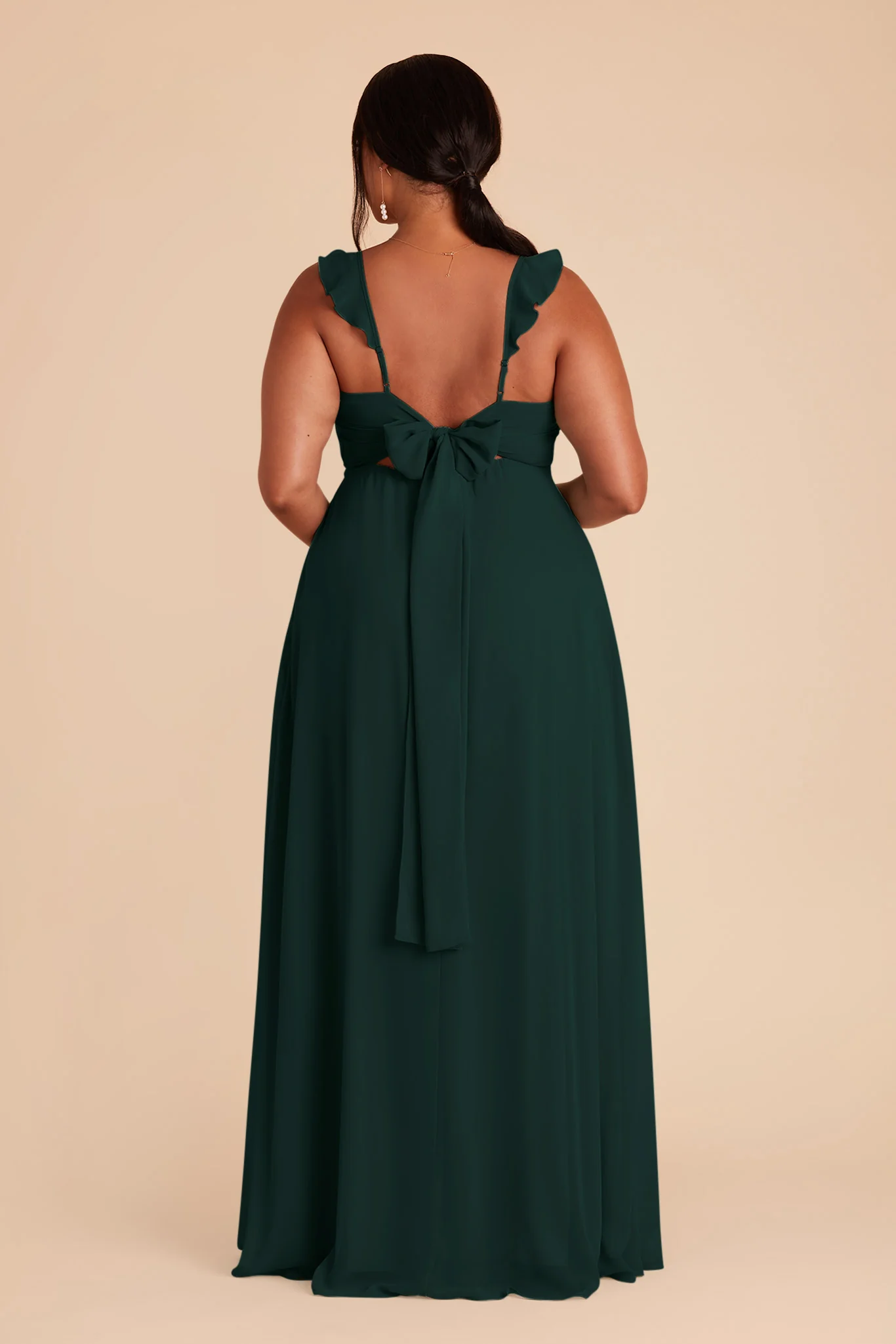 Doris Chiffon Dress - Emerald - Image 6
