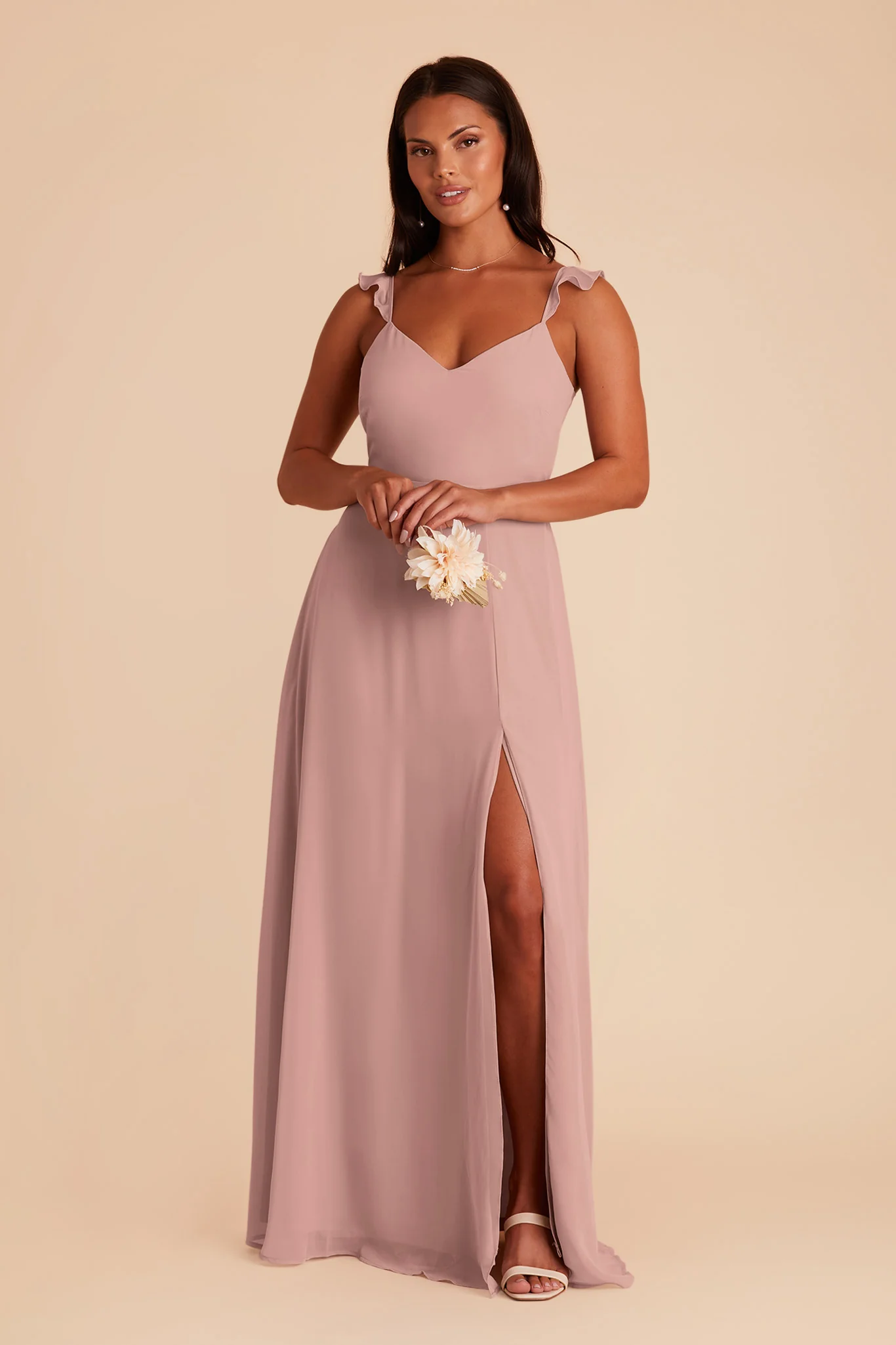 Doris Chiffon Dress - English Rose - Image 3