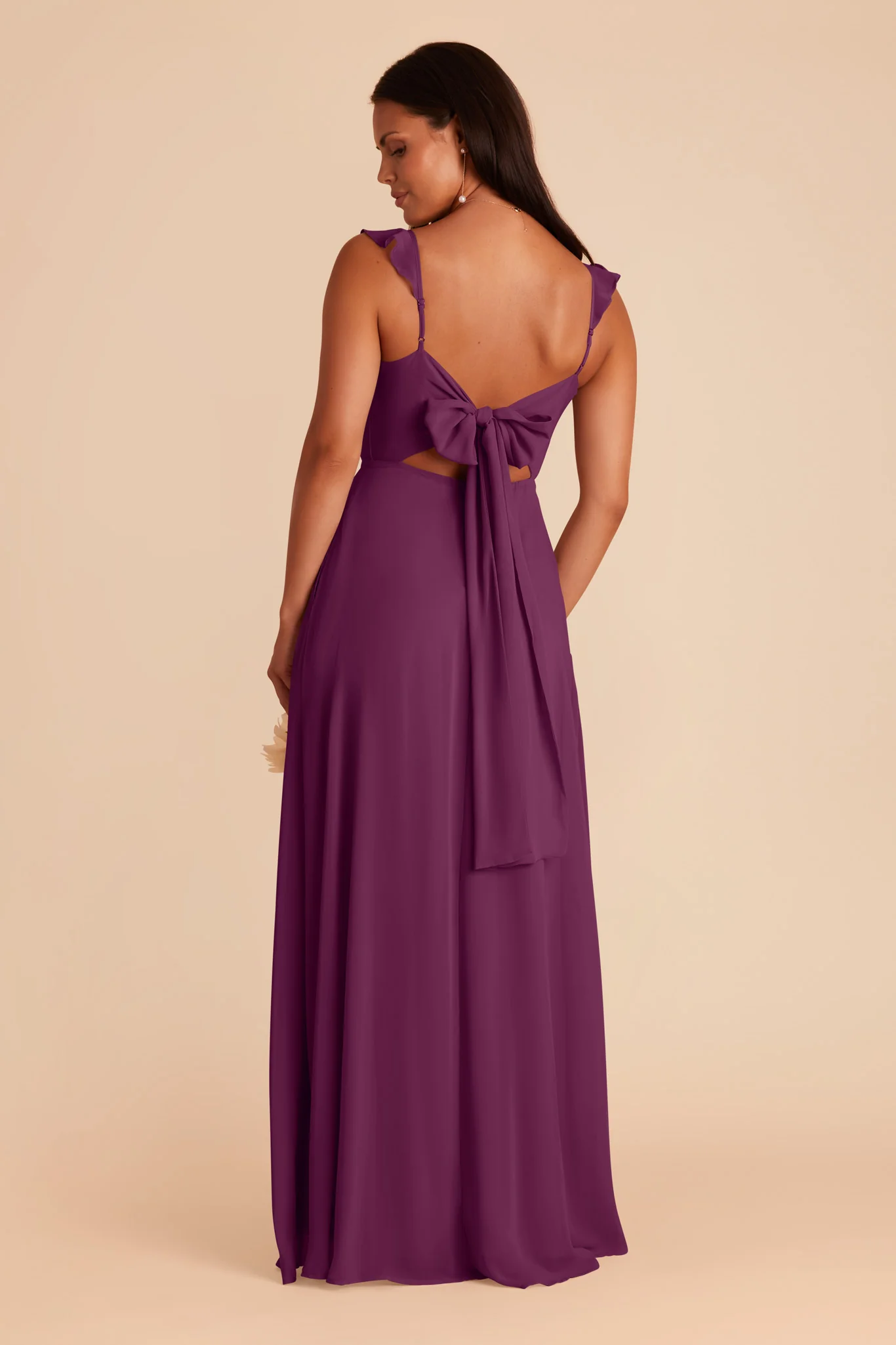 Doris Chiffon Dress - Fig - Image 5