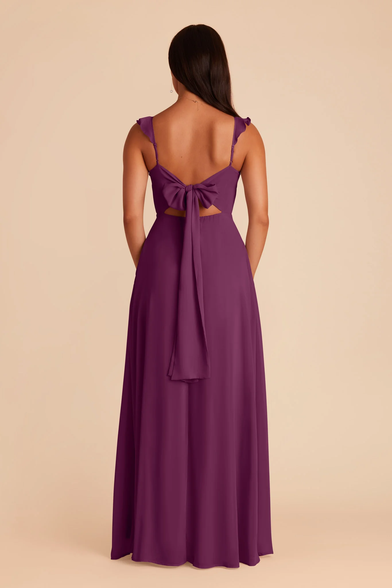 Doris Chiffon Dress - Fig - Image 6