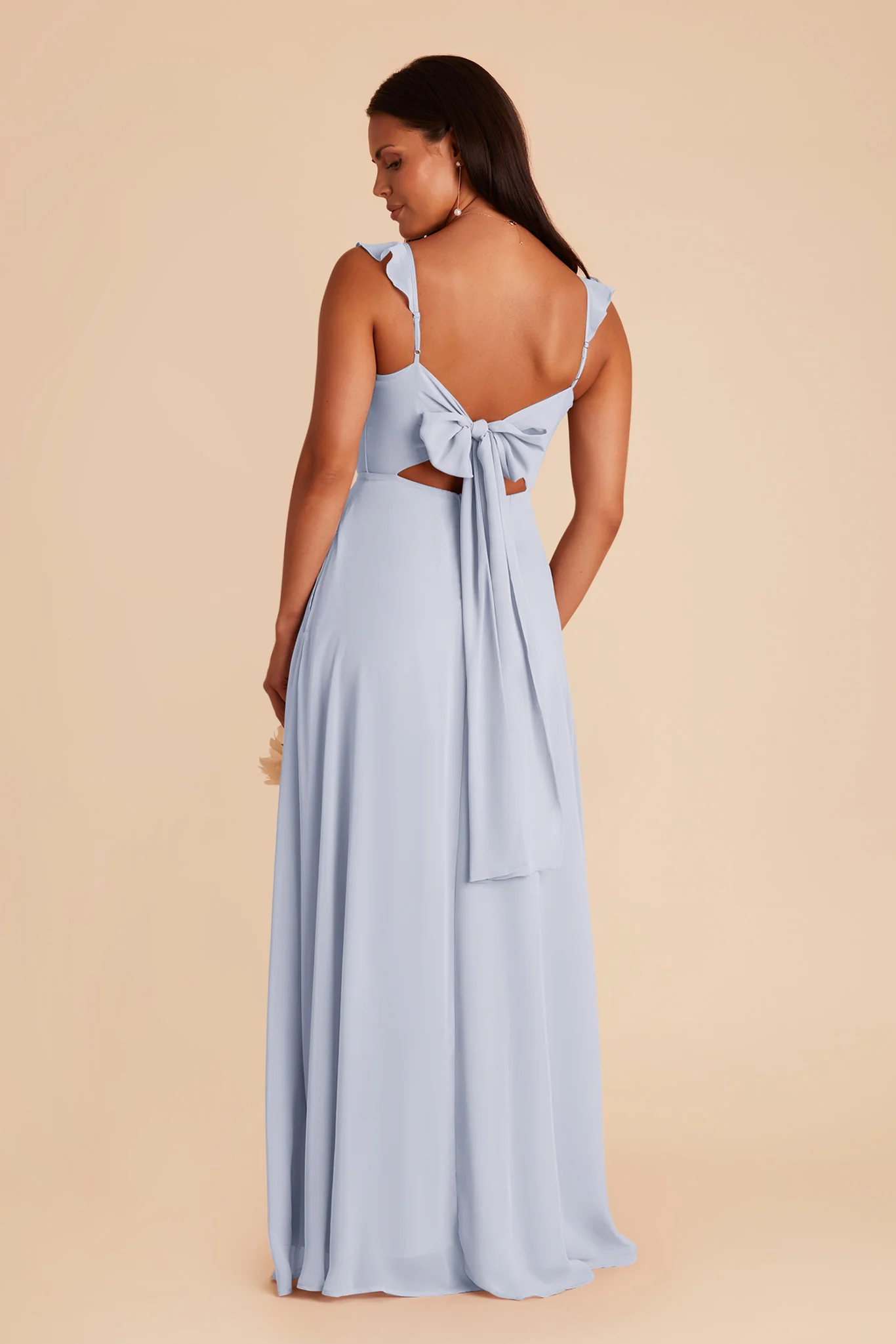 Doris Chiffon Dress - Ice Blue - Image 4
