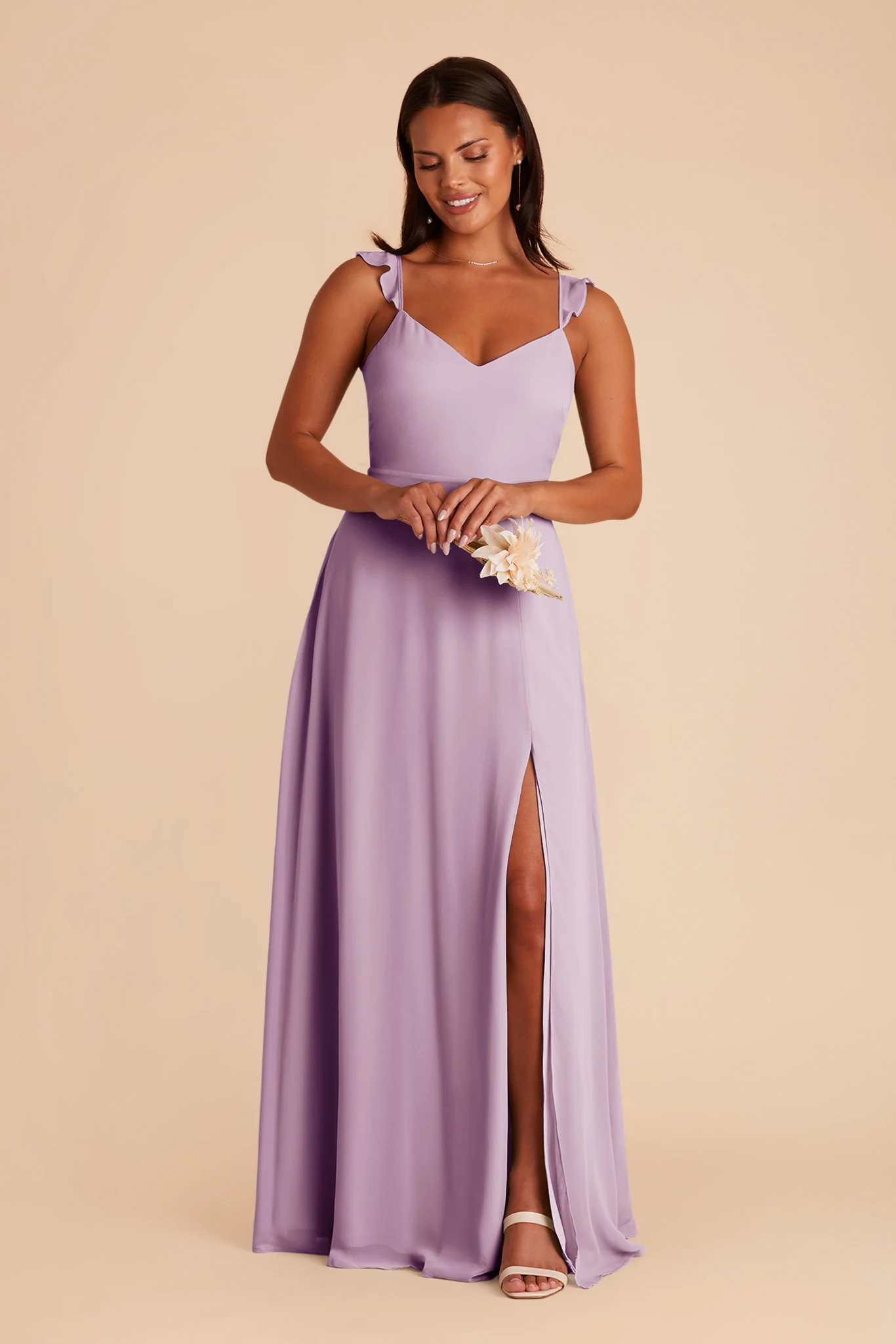 Doris Chiffon Dress - Lavender - Image 3