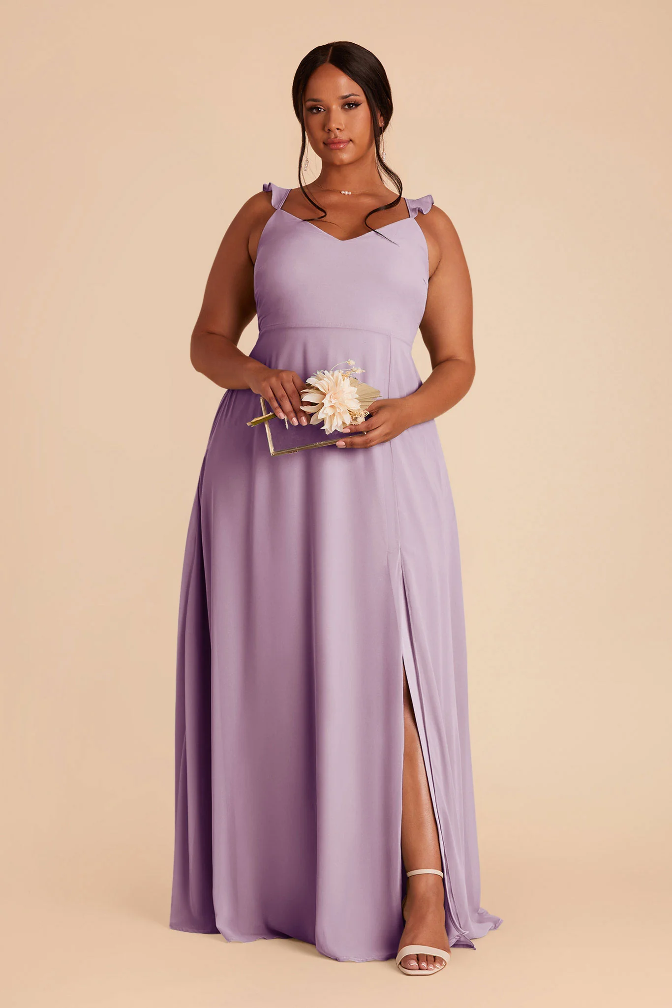 Doris Chiffon Dress - Lavender - Image 5