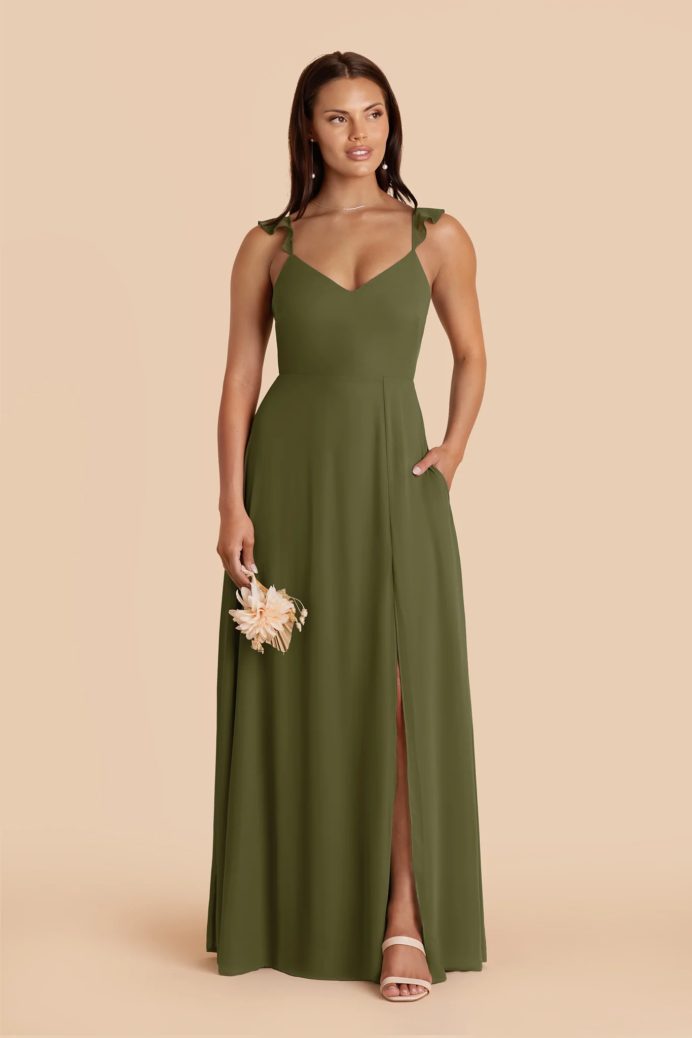 Doris Chiffon Dress - Martini - Image 3