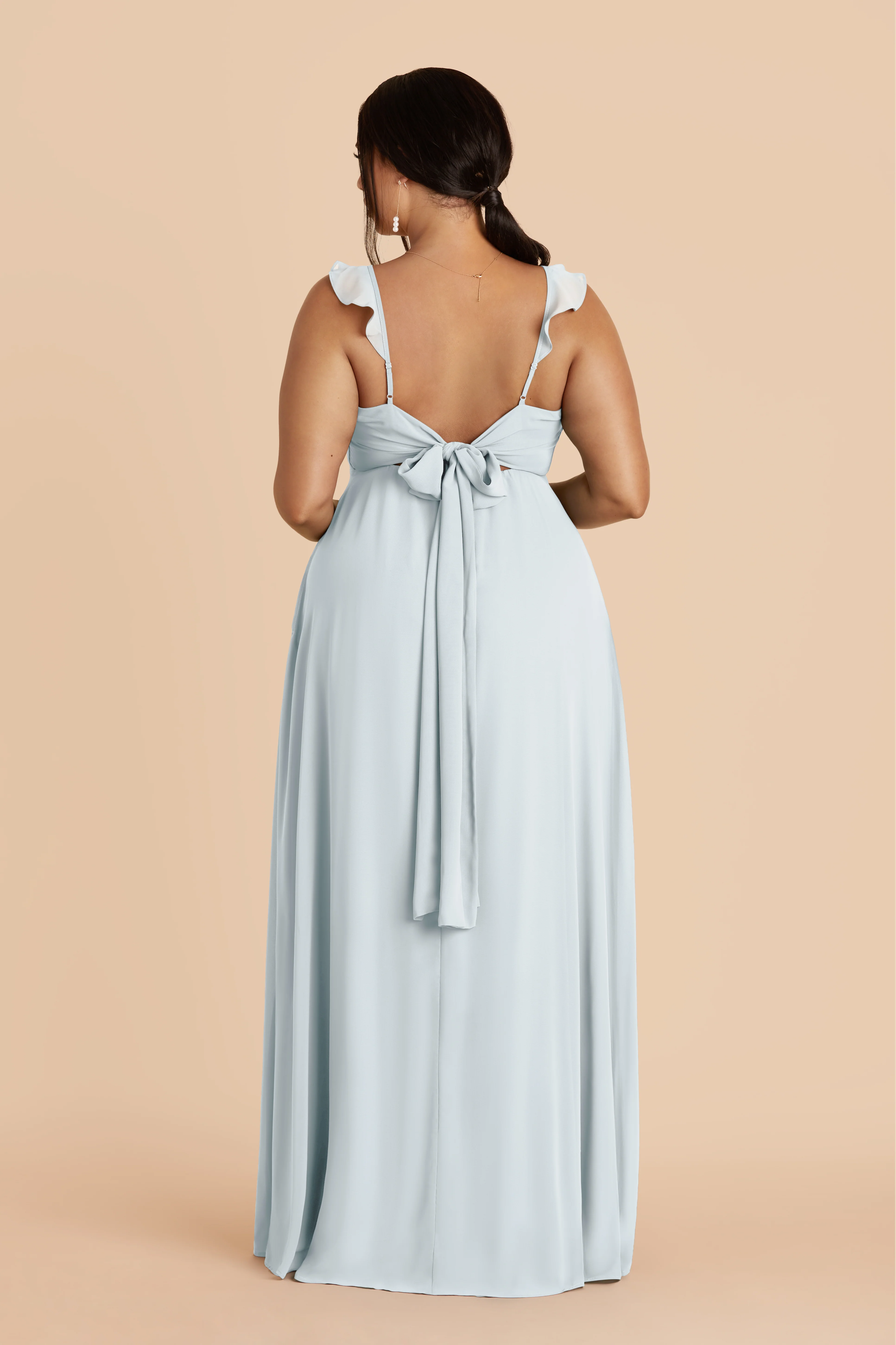 Doris Chiffon Dress - Mist Blue - Image 4