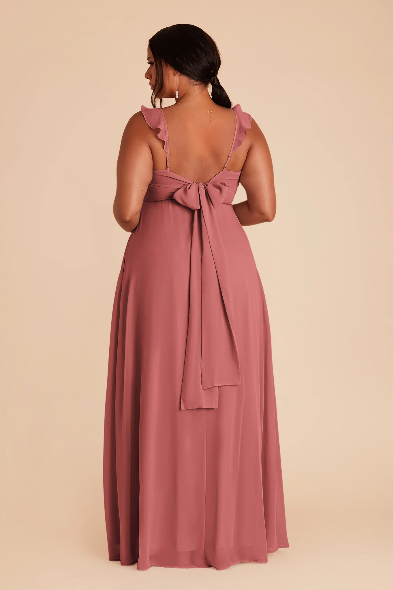 Doris Chiffon Dress - Mulberry - Image 6