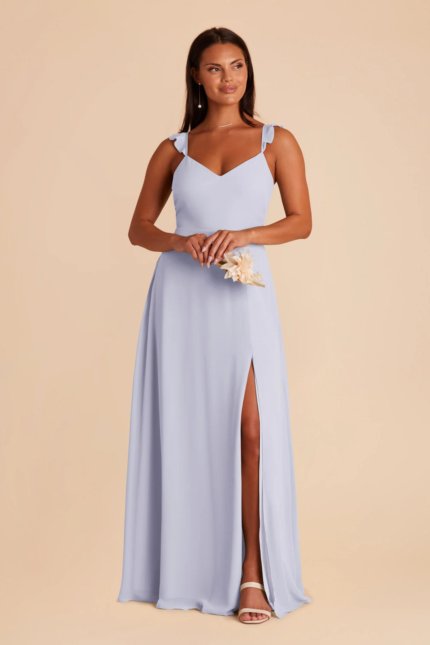 Doris Chiffon Dress - Periwinkle Blue - Image 4