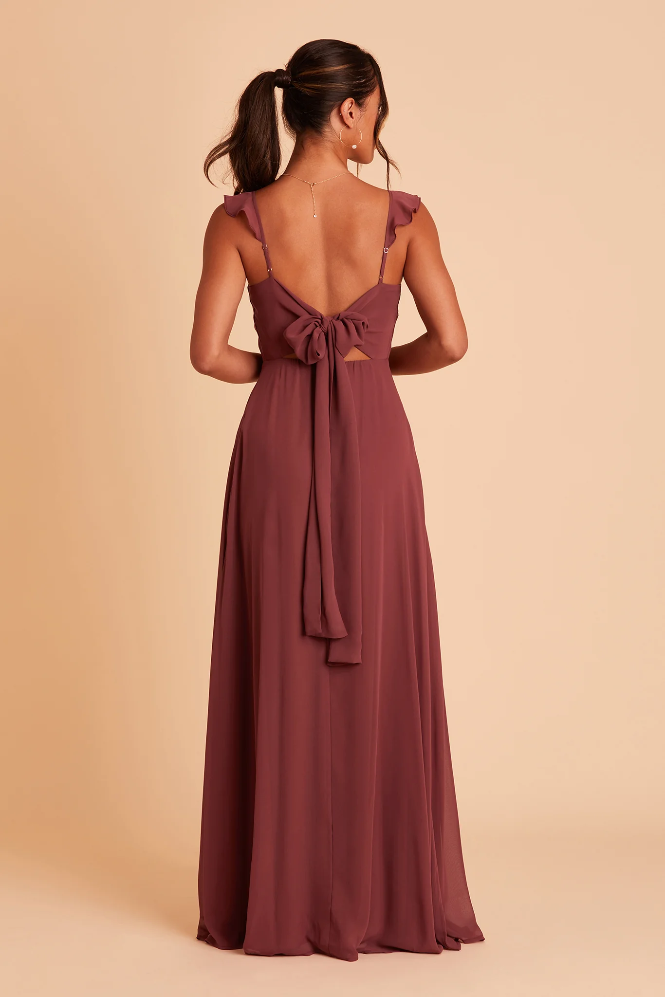 Doris Chiffon Dress - Rosewood - Image 7