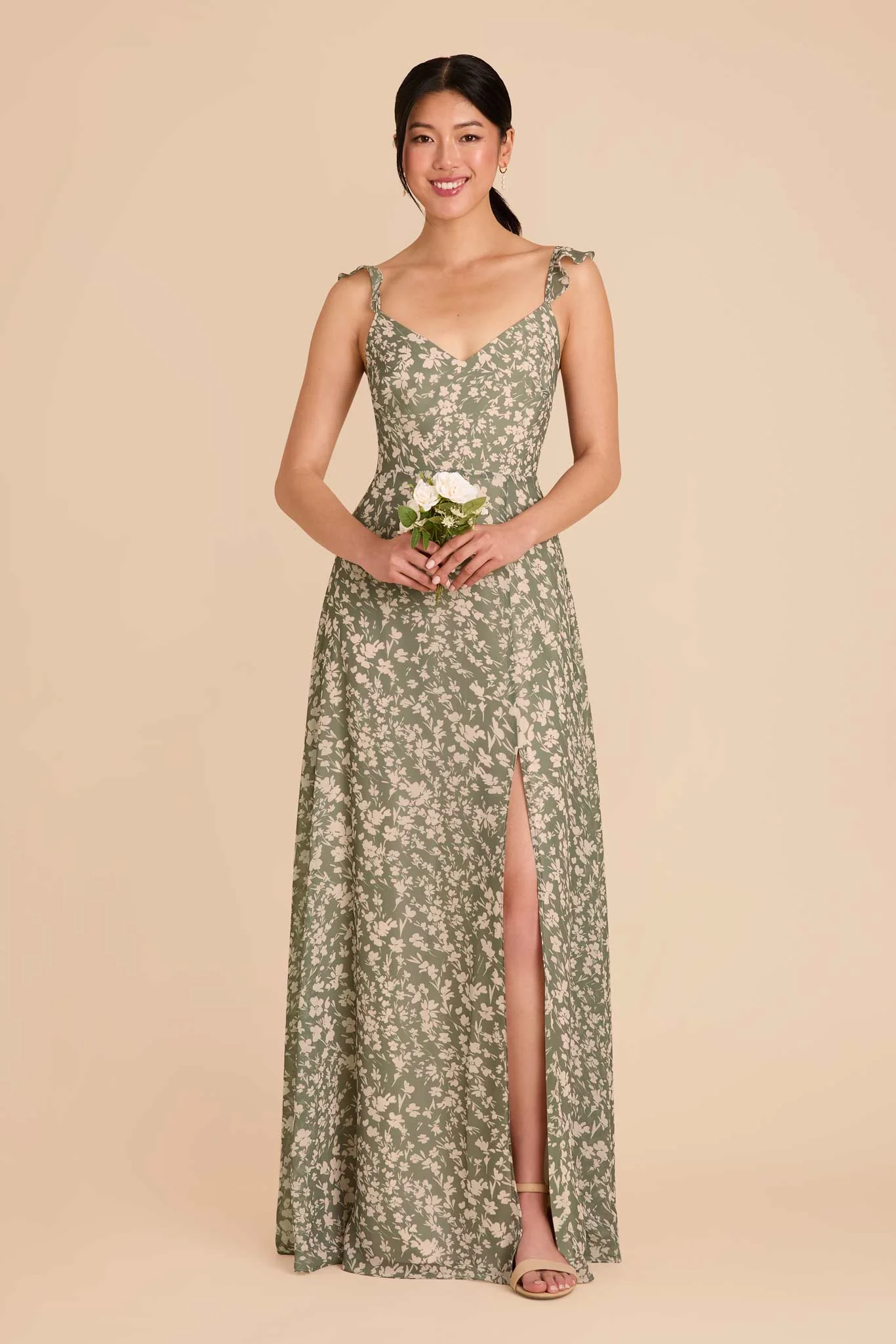 Doris Chiffon Dress - Thyme Dreamy Floral - Image 3