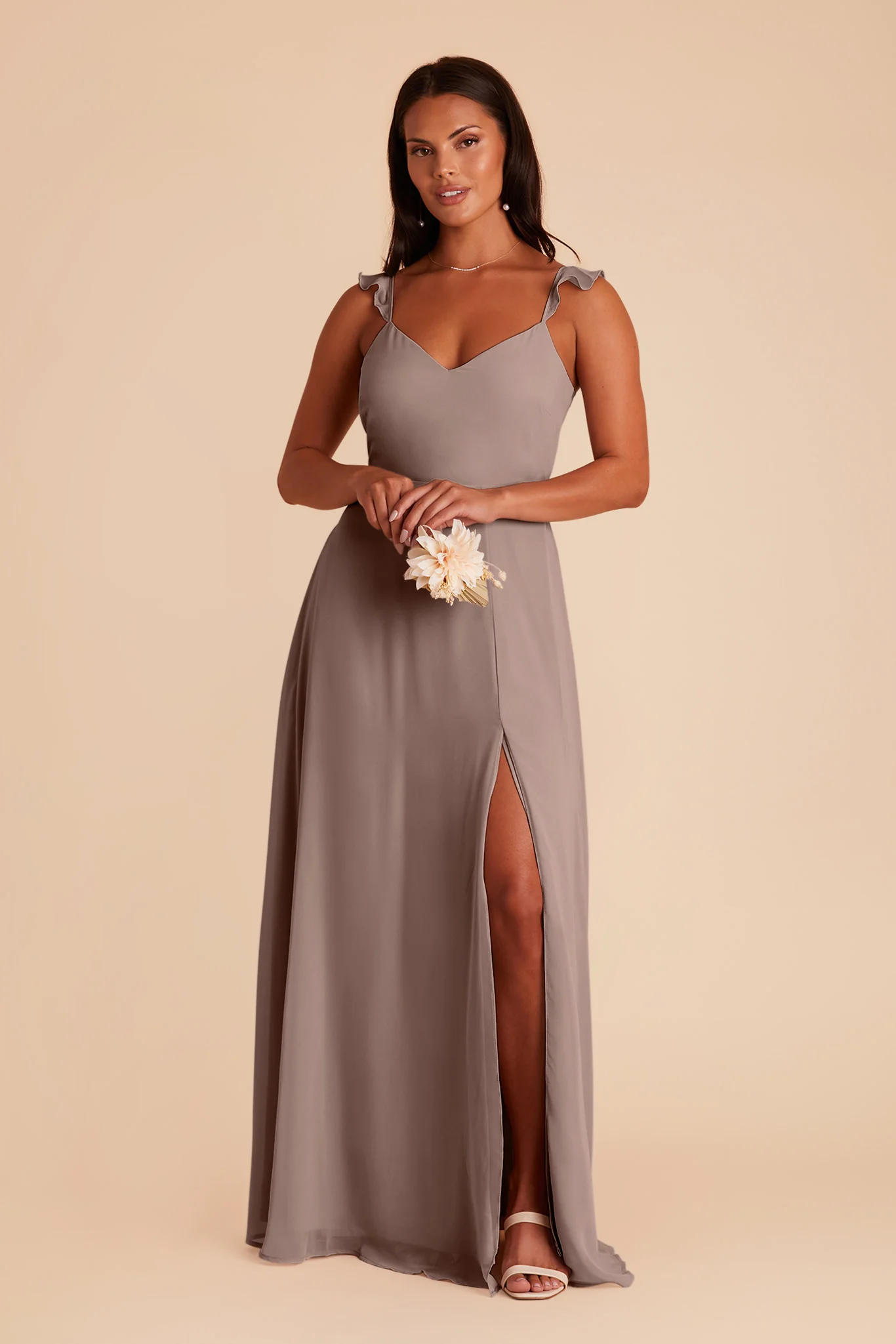 Doris Chiffon Dress - Toffee - Image 3