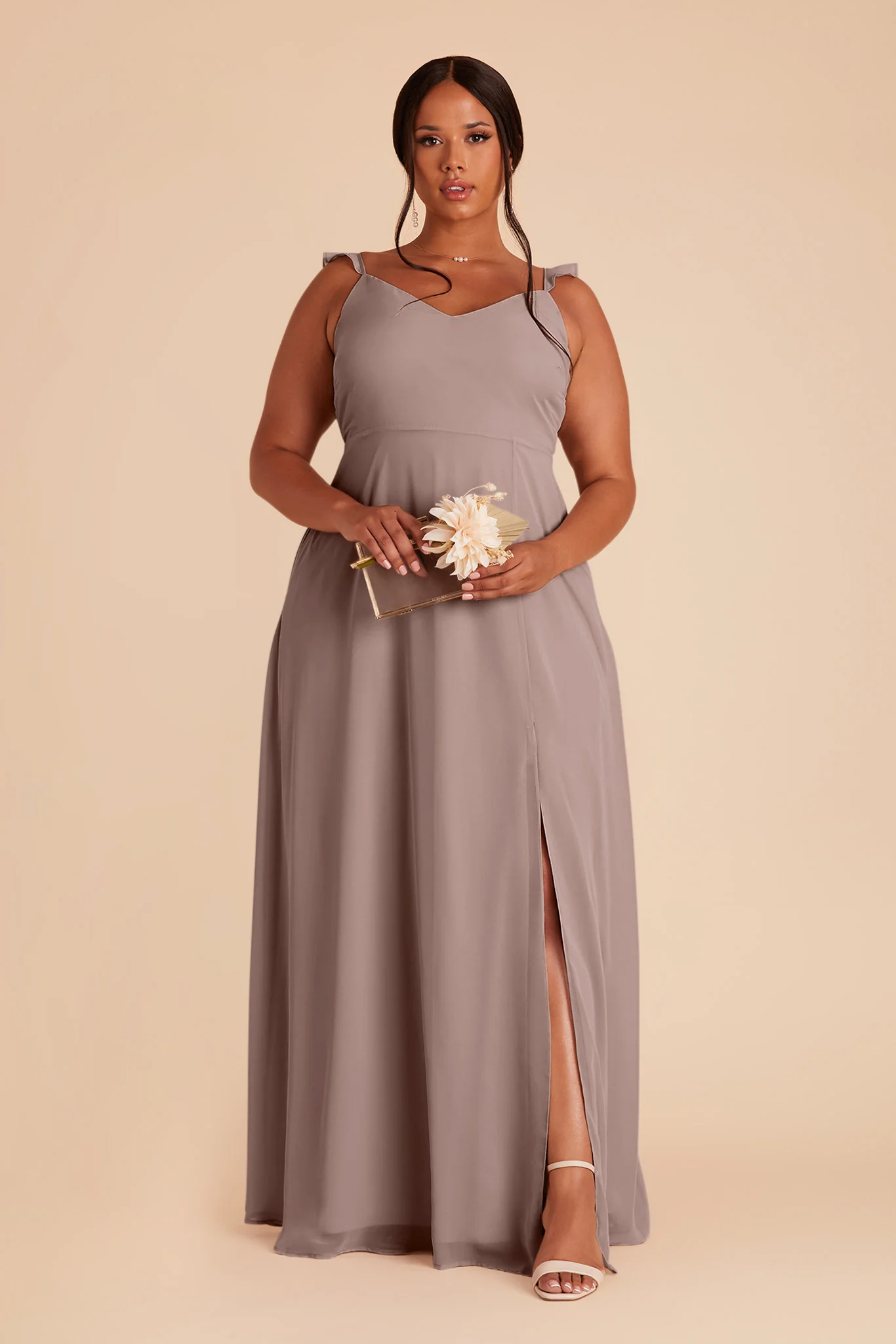 Doris Chiffon Dress - Toffee - Image 5