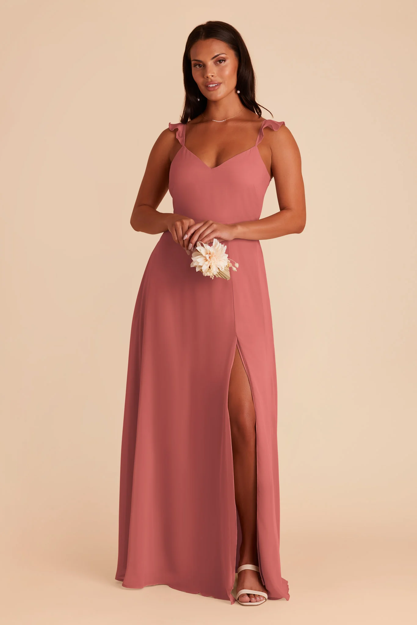 Doris Chiffon Dress - Wild Rose - Image 4
