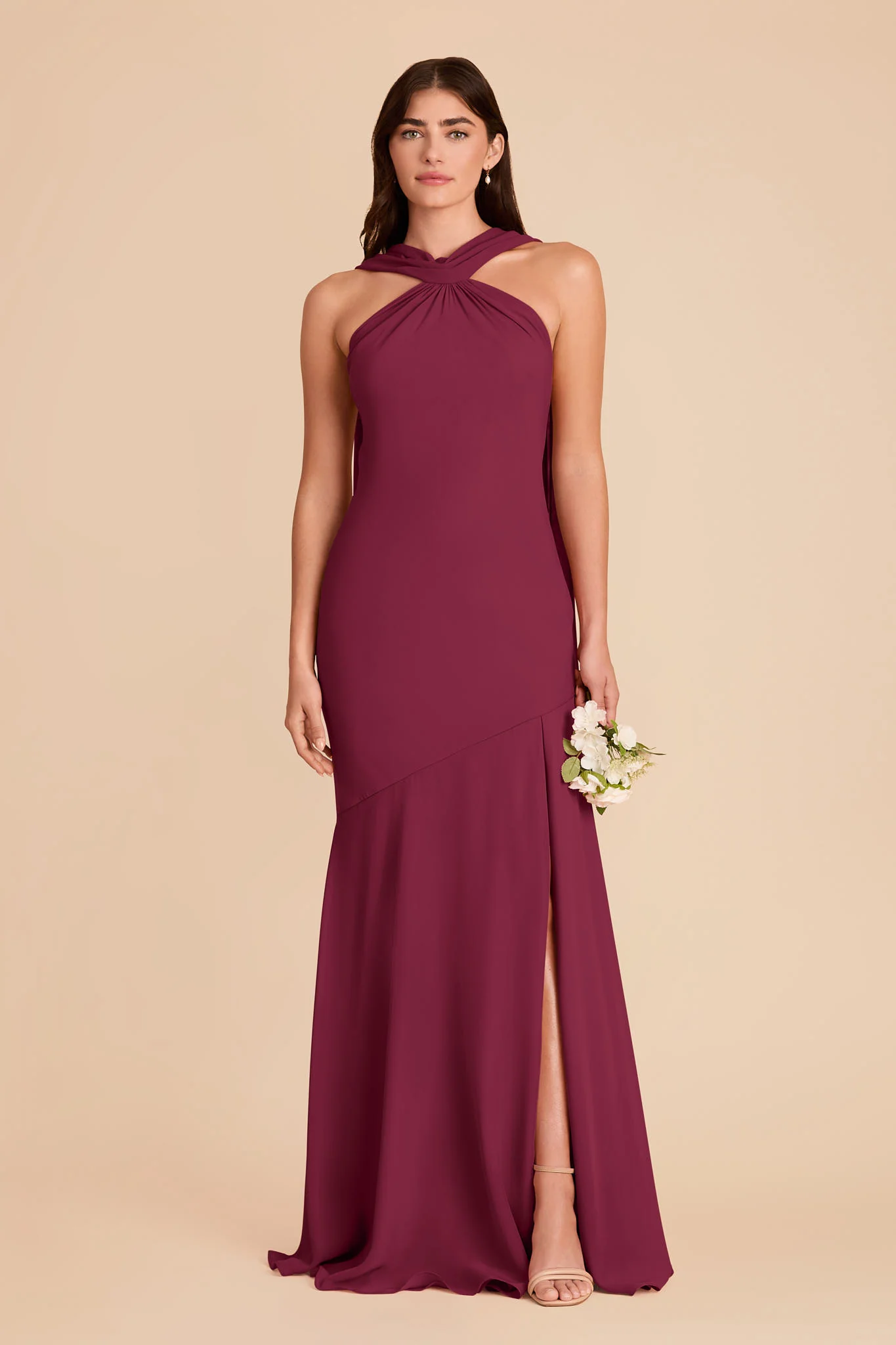 Eileen Chiffon Dress - Berry