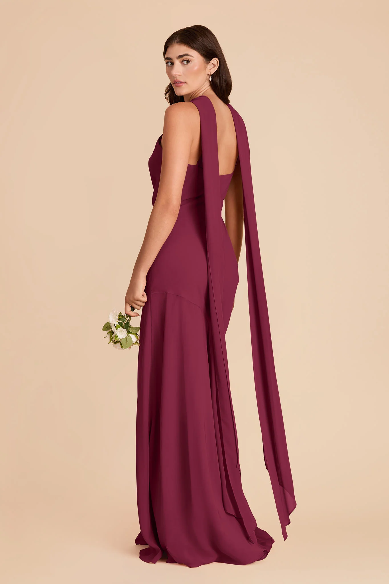 Eileen Chiffon Dress - Berry - Image 5