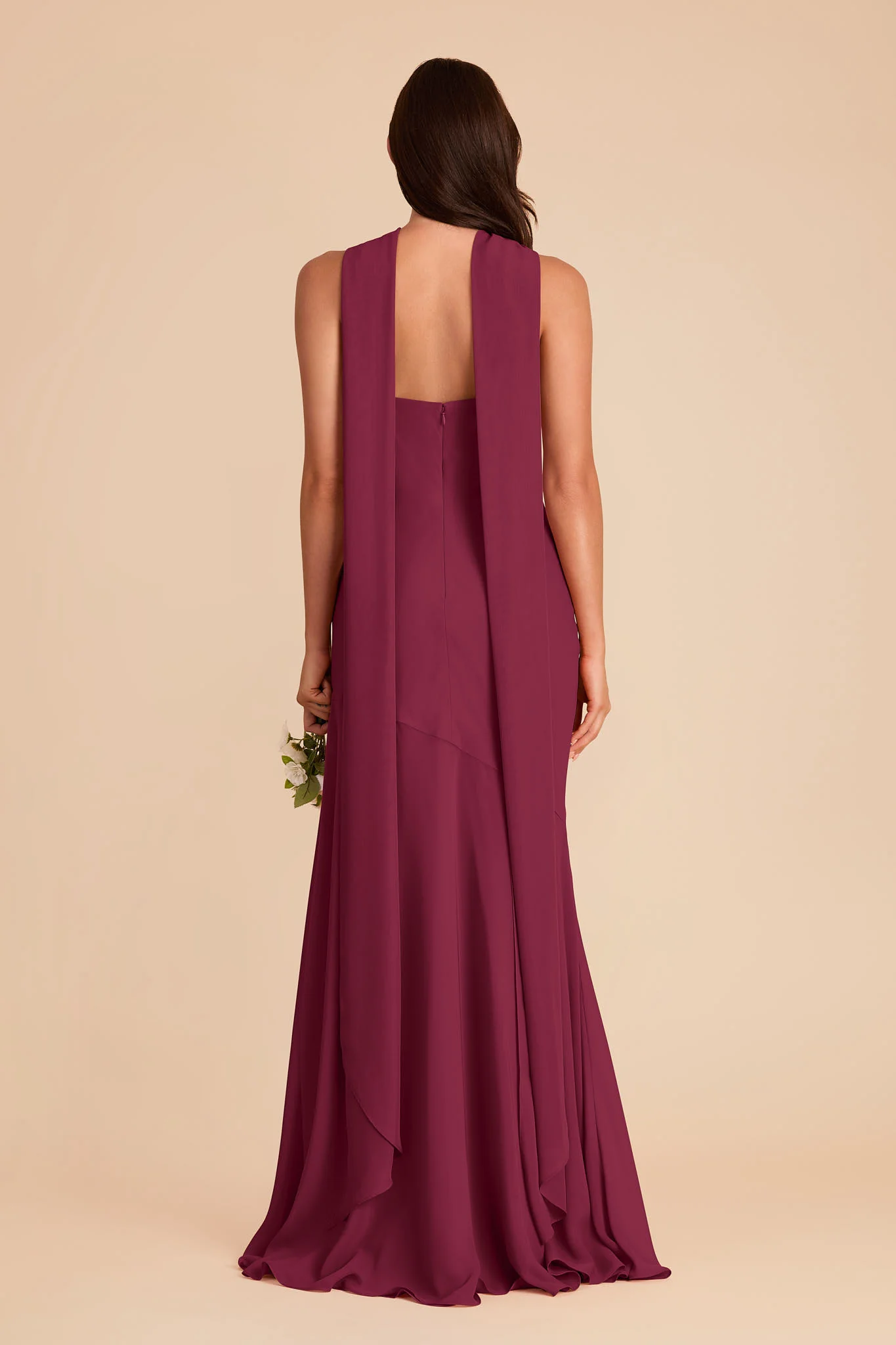 Eileen Chiffon Dress - Berry - Image 6