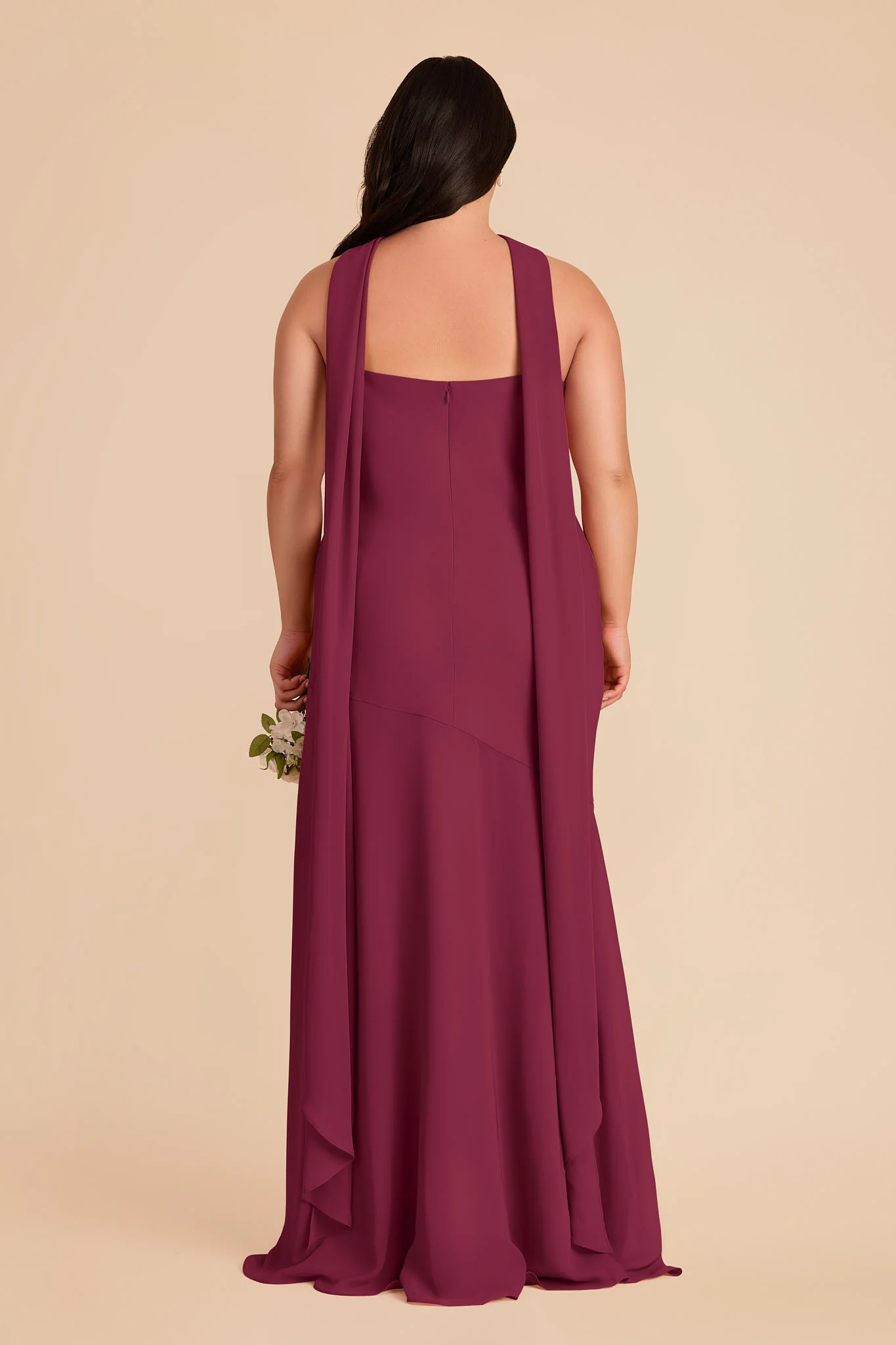 Eileen Chiffon Dress - Berry - Image 9