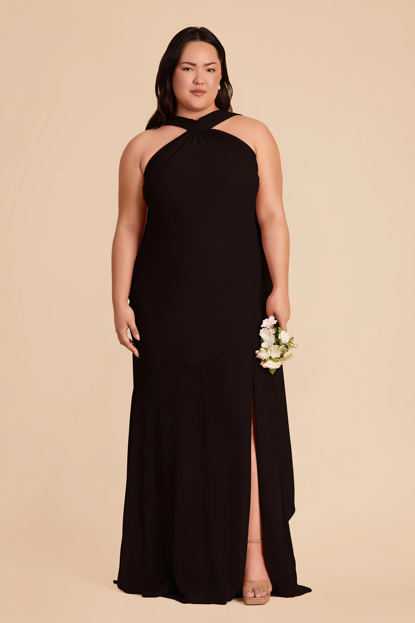 Eileen Chiffon Dress - Black - Image 2