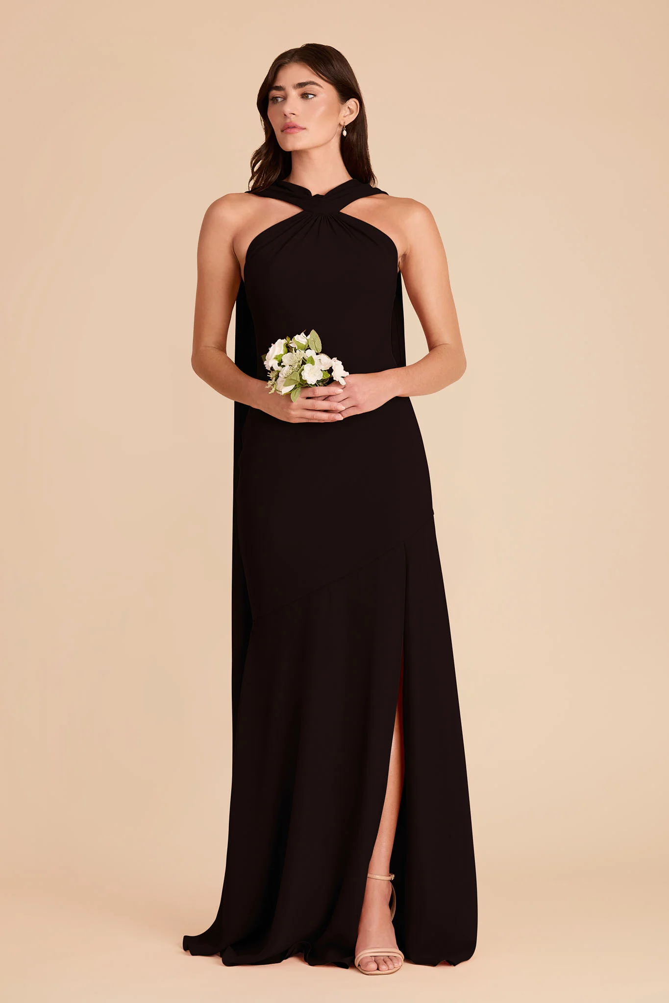 Eileen Chiffon Dress - Black - Image 3