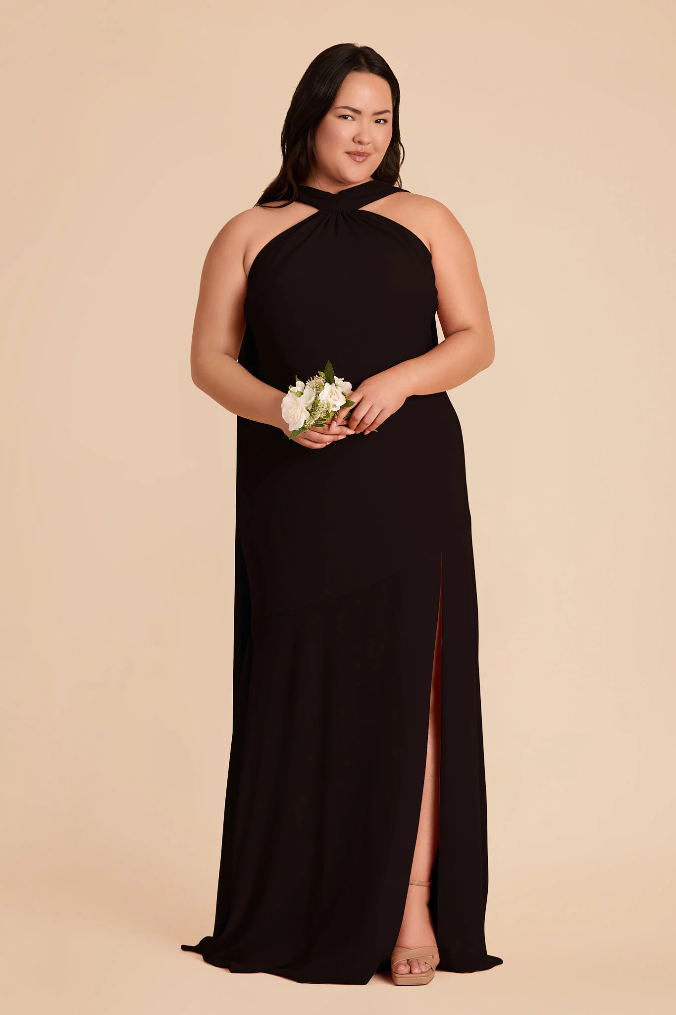 Eileen Chiffon Dress - Black - Image 7