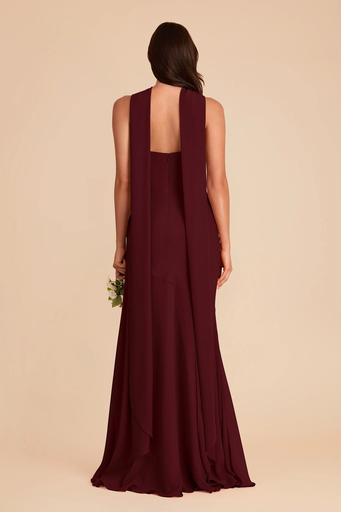 Eileen Chiffon Dress - Cabernet - Image 6