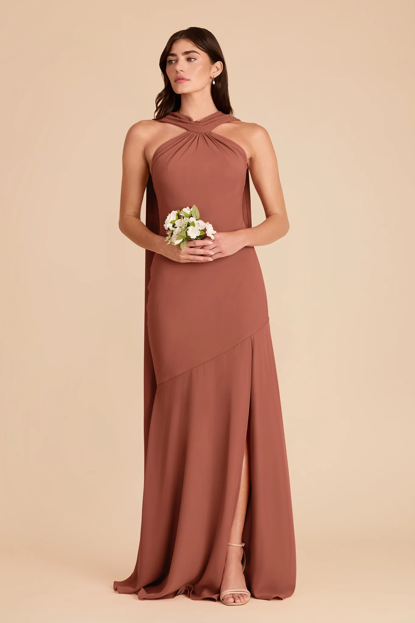 Eileen Chiffon Dress - Desert Rose - Image 4