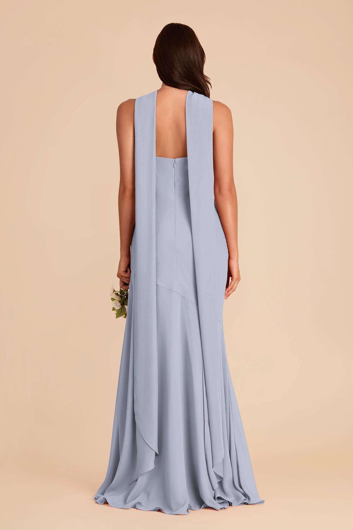 Eileen Chiffon Dress - Dusty Blue - Image 6