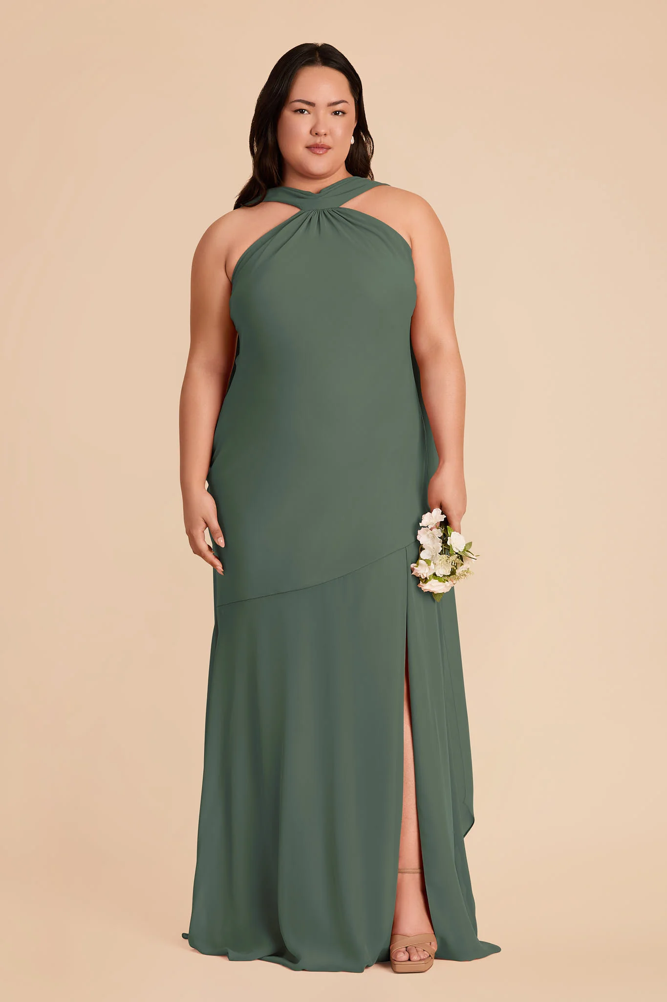 Eileen Chiffon Dress - Eucalyptus - Image 2