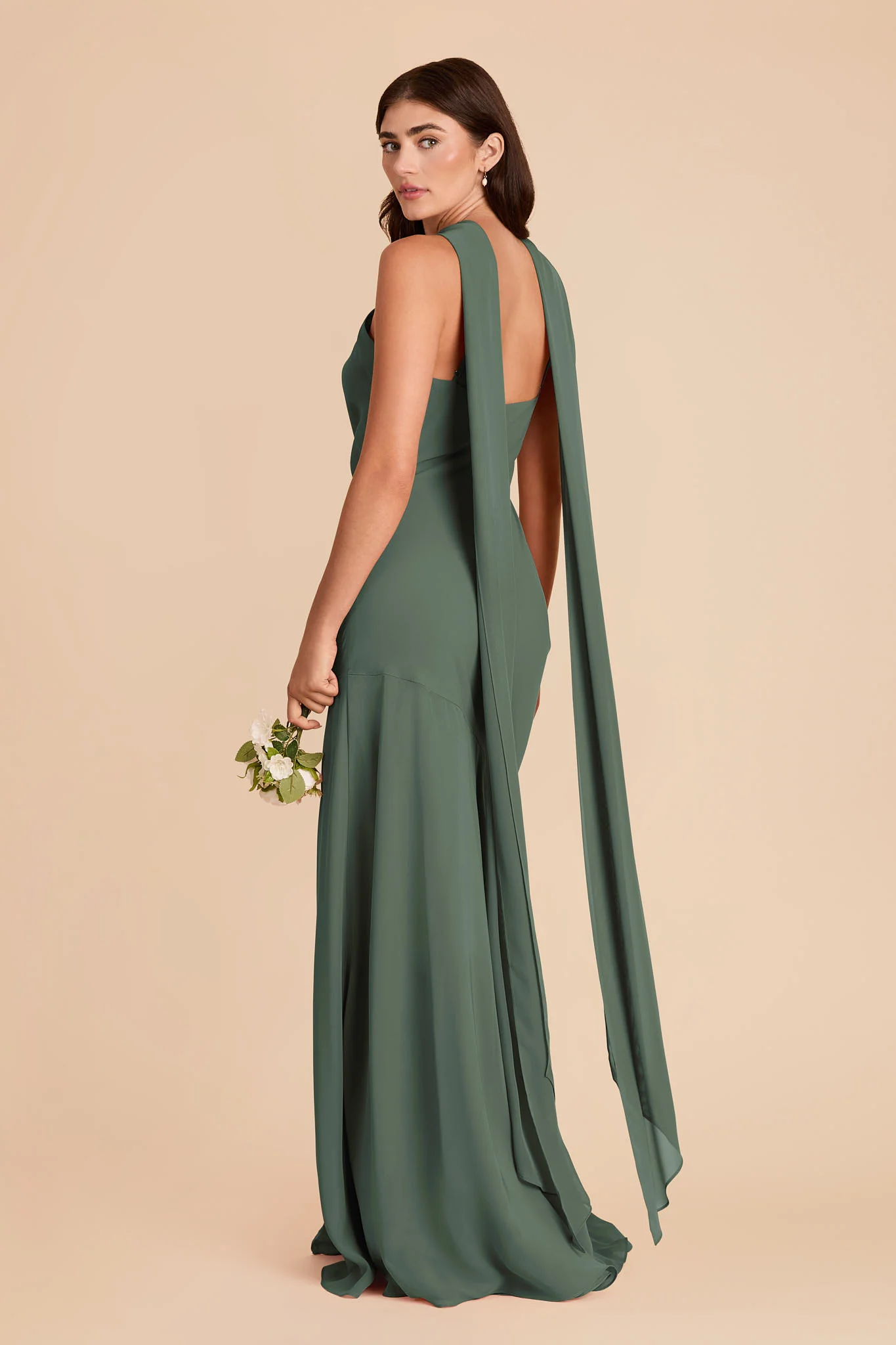 Eileen Chiffon Dress - Eucalyptus - Image 5
