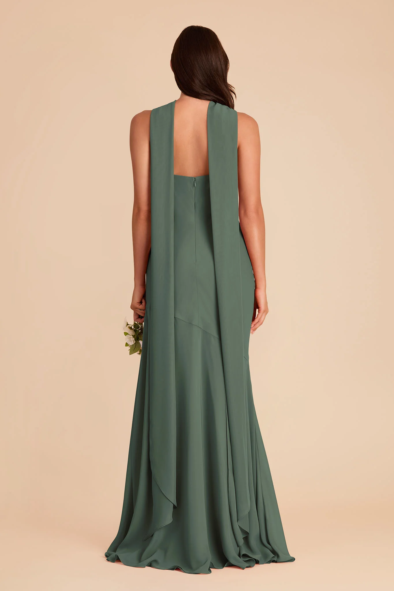 Eileen Chiffon Dress - Eucalyptus - Image 6