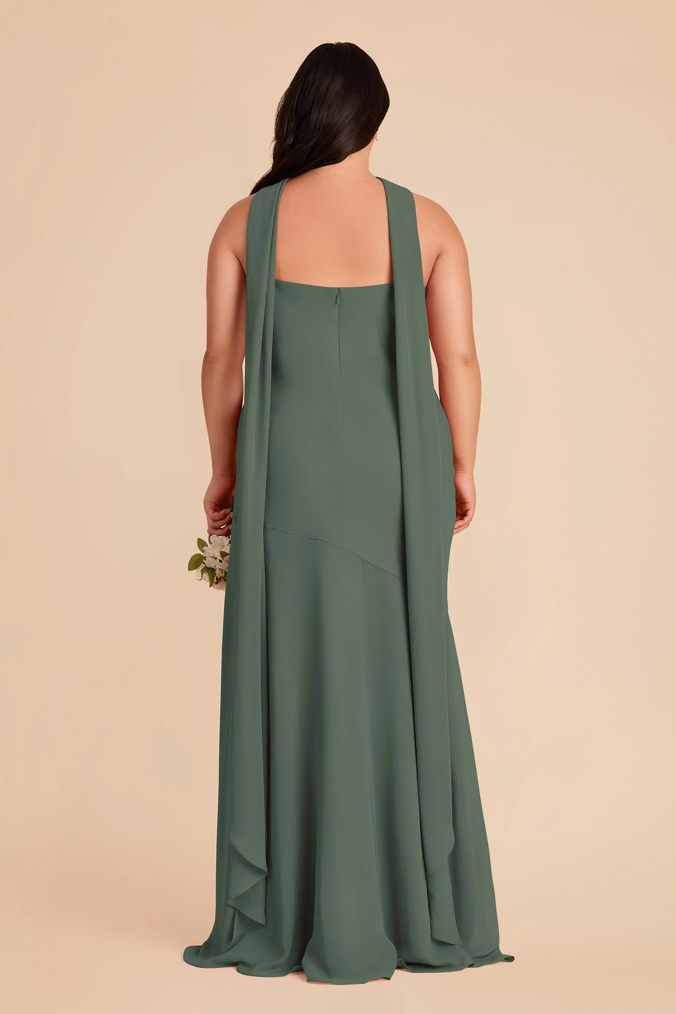 Eileen Chiffon Dress - Eucalyptus - Image 9