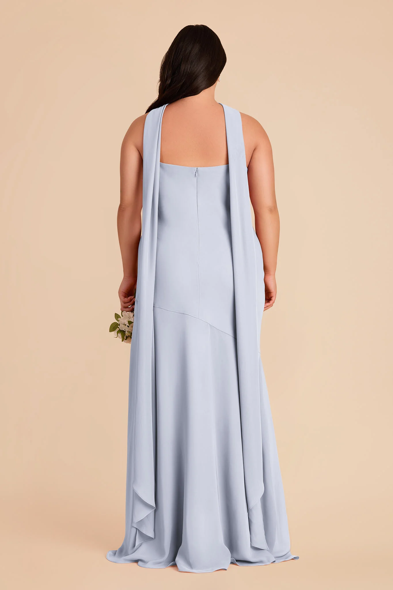 Eileen Chiffon Dress - Ice Blue - Image 9
