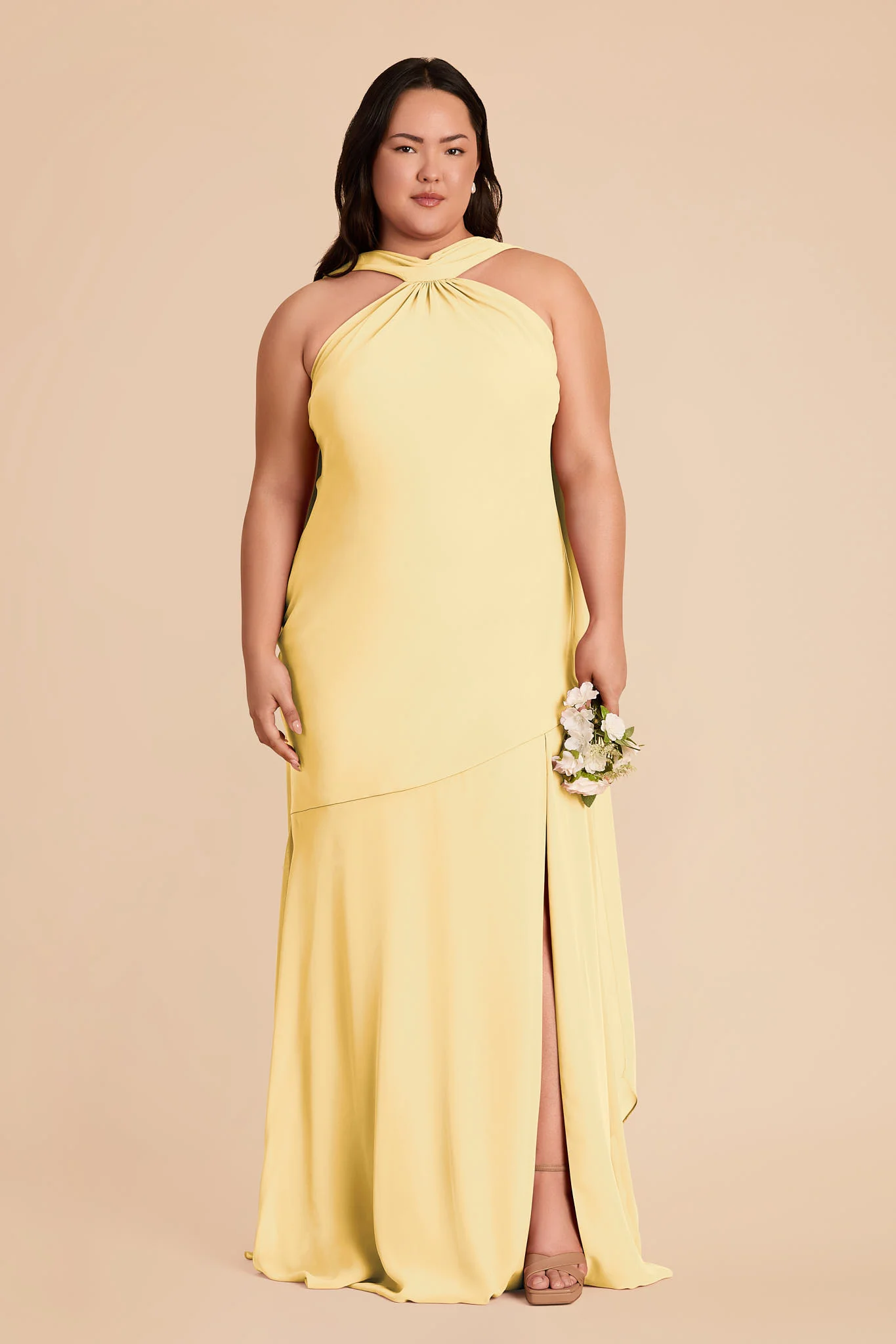 Eileen Chiffon Dress - Lemon Sorbet - Image 2